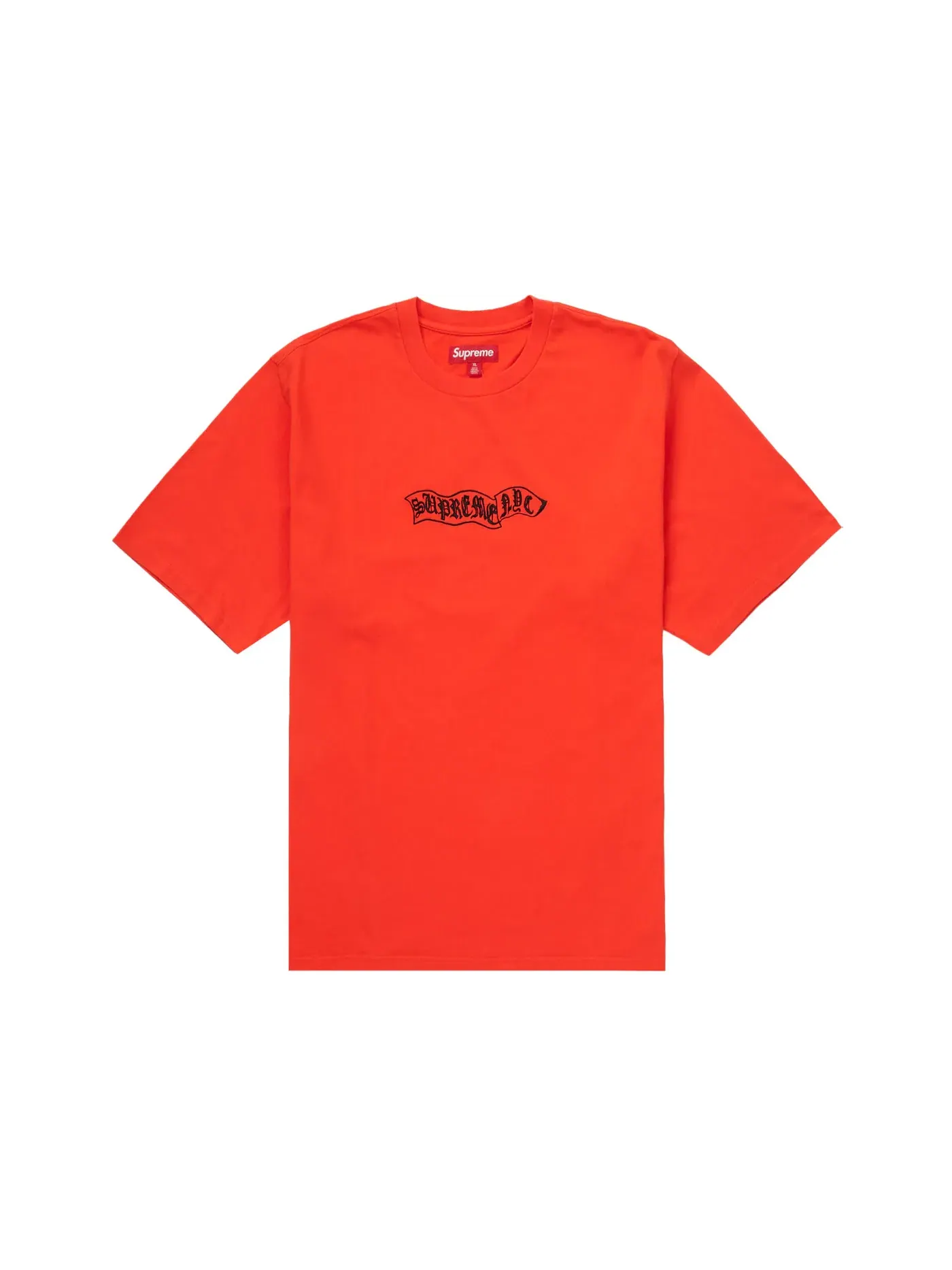 Мужская футболка Supreme Banner S/S Top Orange — изображение 1 из 1