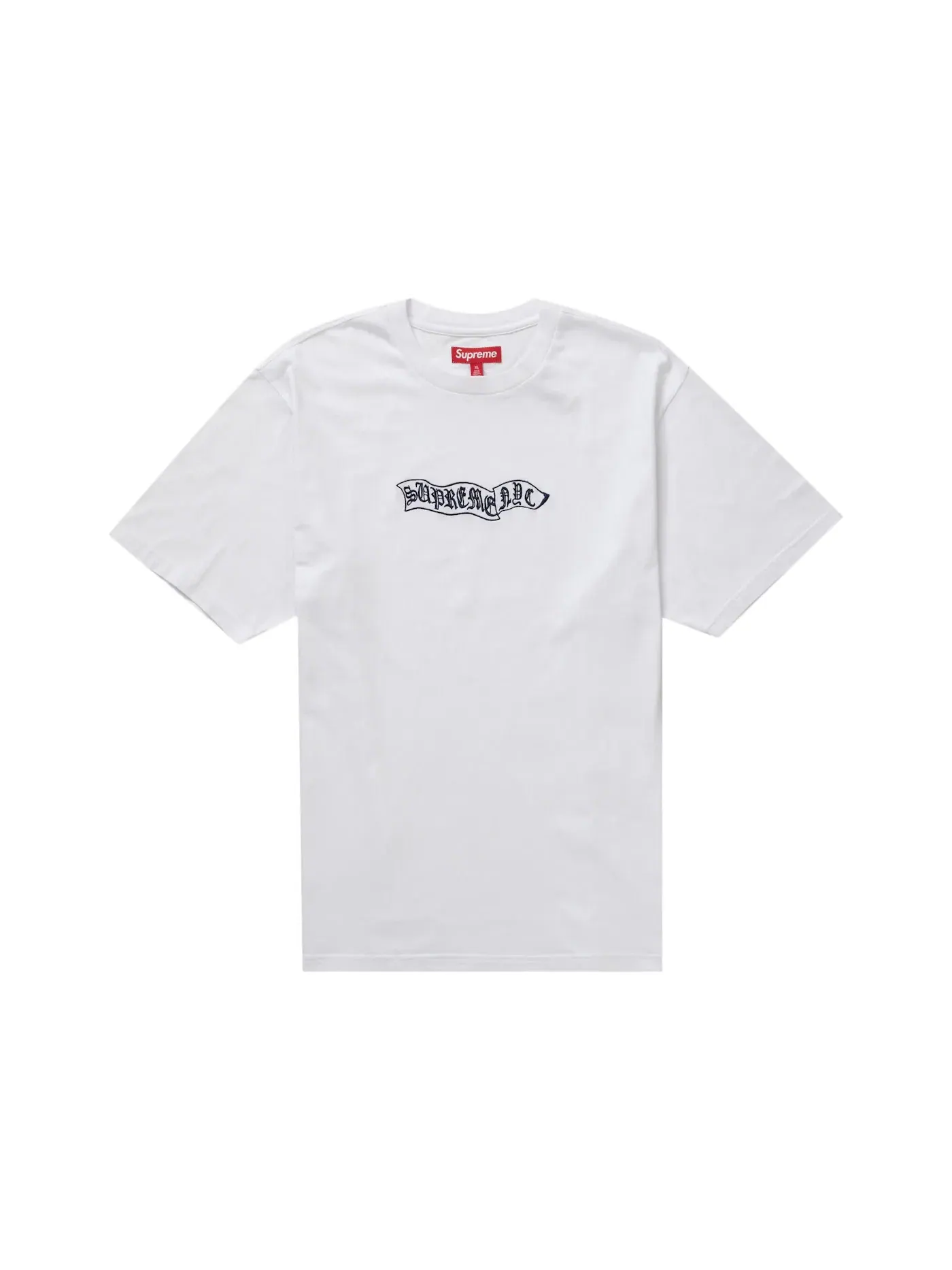 Мужская футболка с принтом Supreme Banner S/S Top — изображение 1 из 1, белый