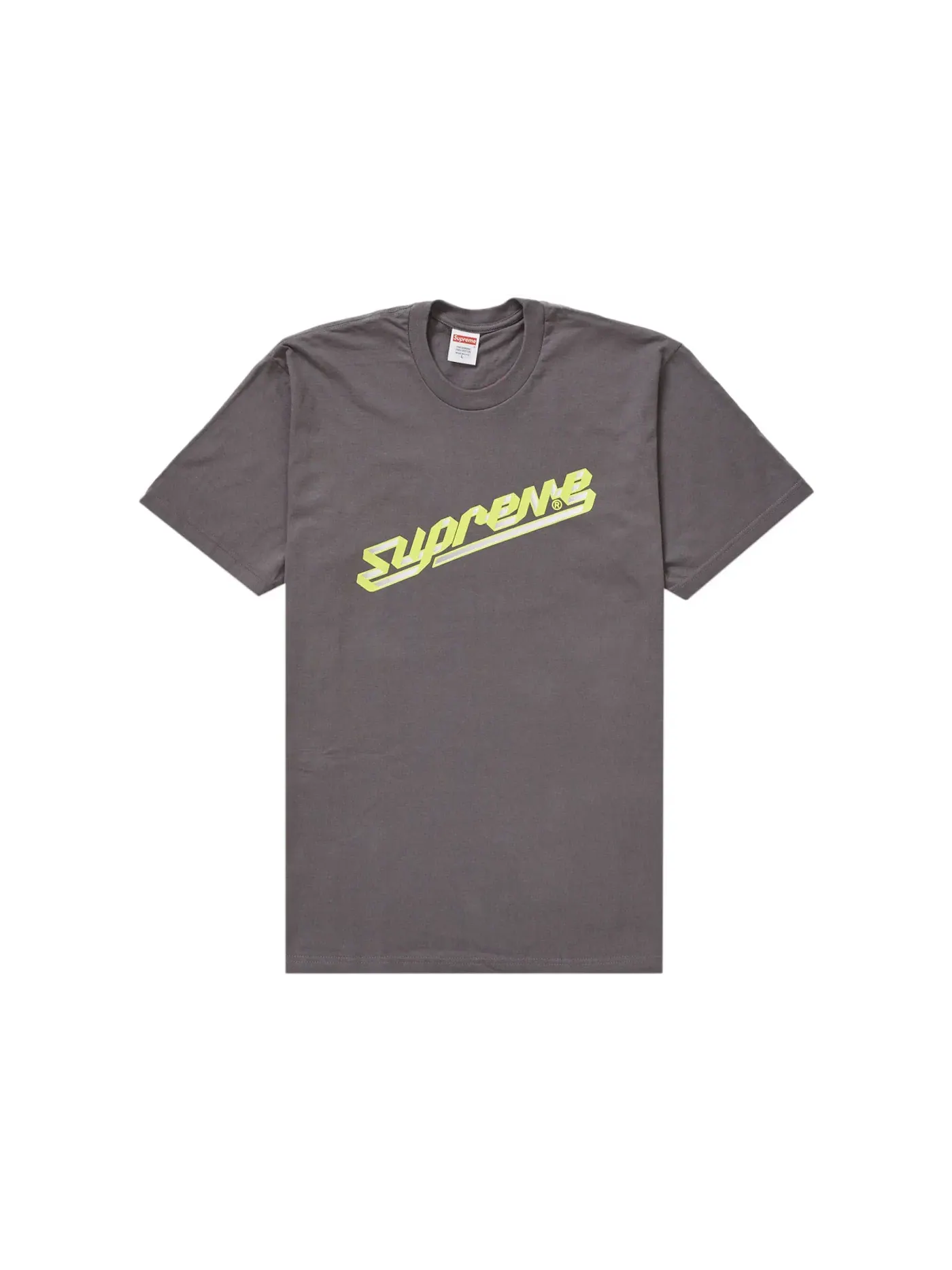 Мужская футболка с принтом Supreme Tee — изображение 1 из 1, темно-серый