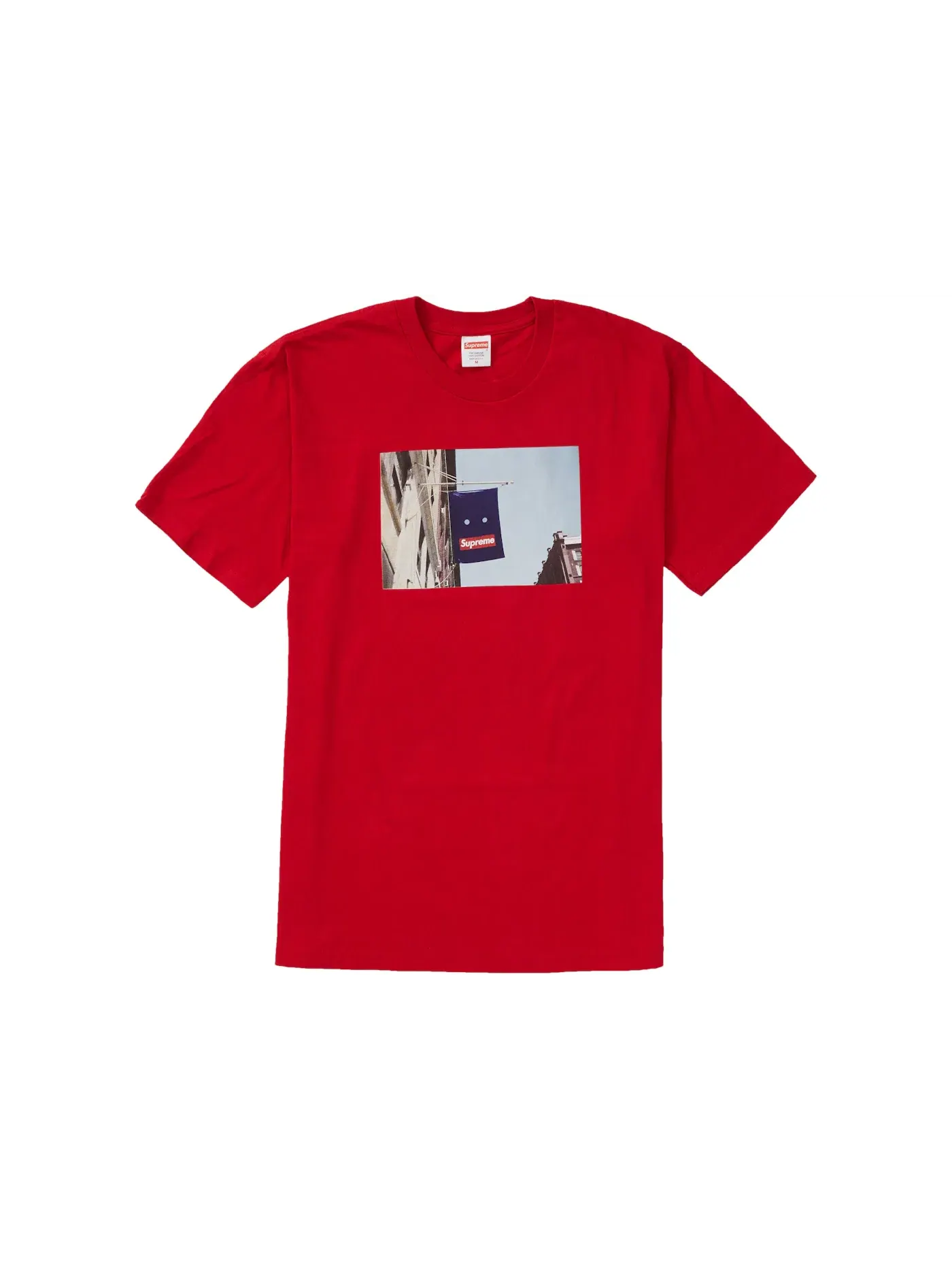 Мужская футболка с принтом Supreme Banner Tee Supreme — изображение 1 из 1, красный