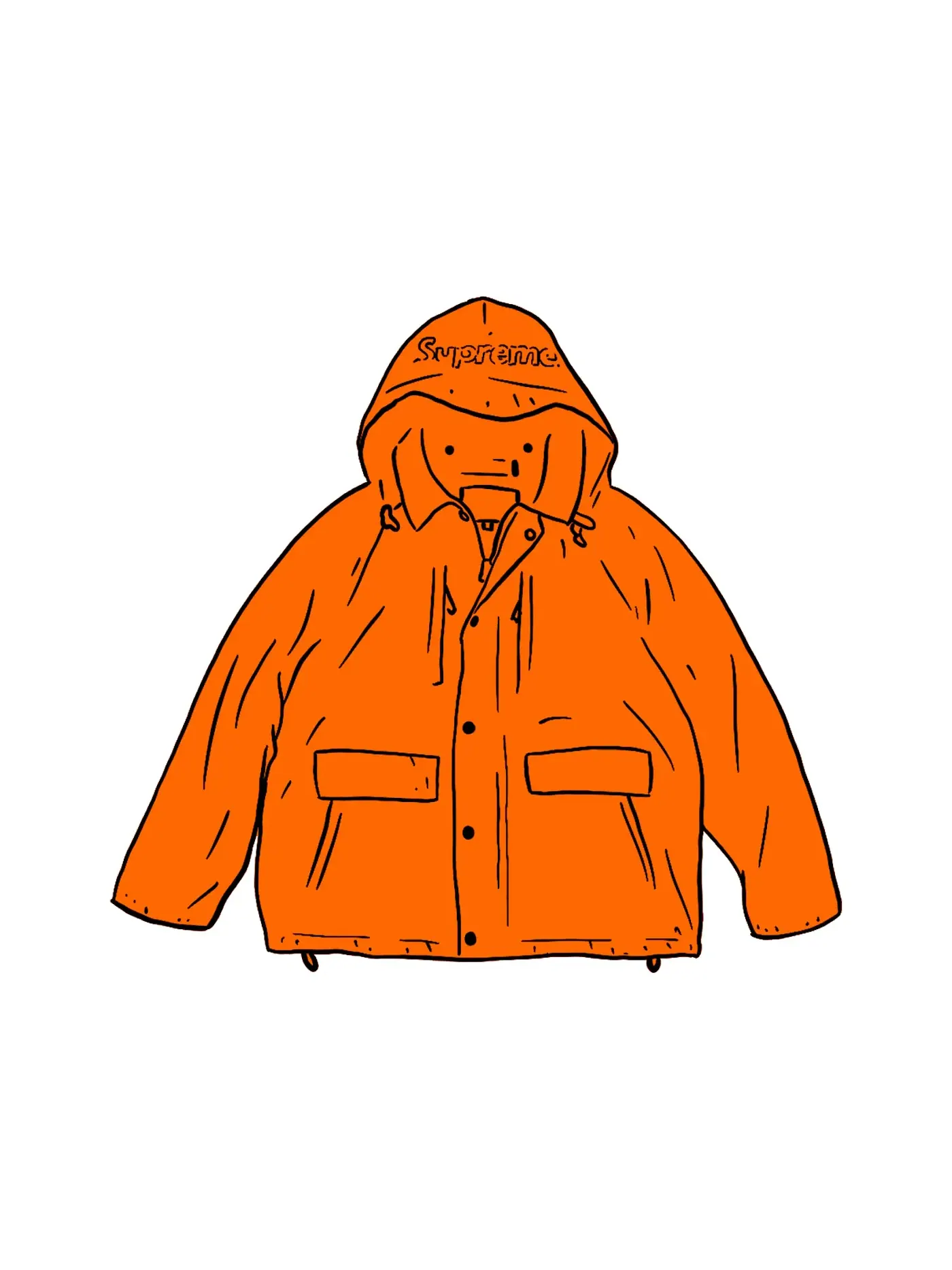 Мужская куртка-полевик с вощеным хлопком Field Jacket Supreme — изображение 1 из 1, оранжевый