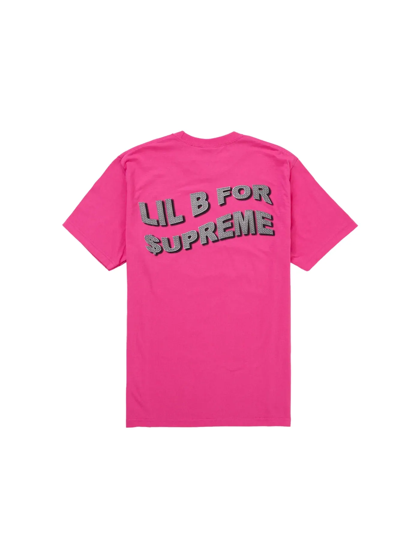 Мужская футболка с принтом Based Supreme — изображение 2 из 2, фуксия