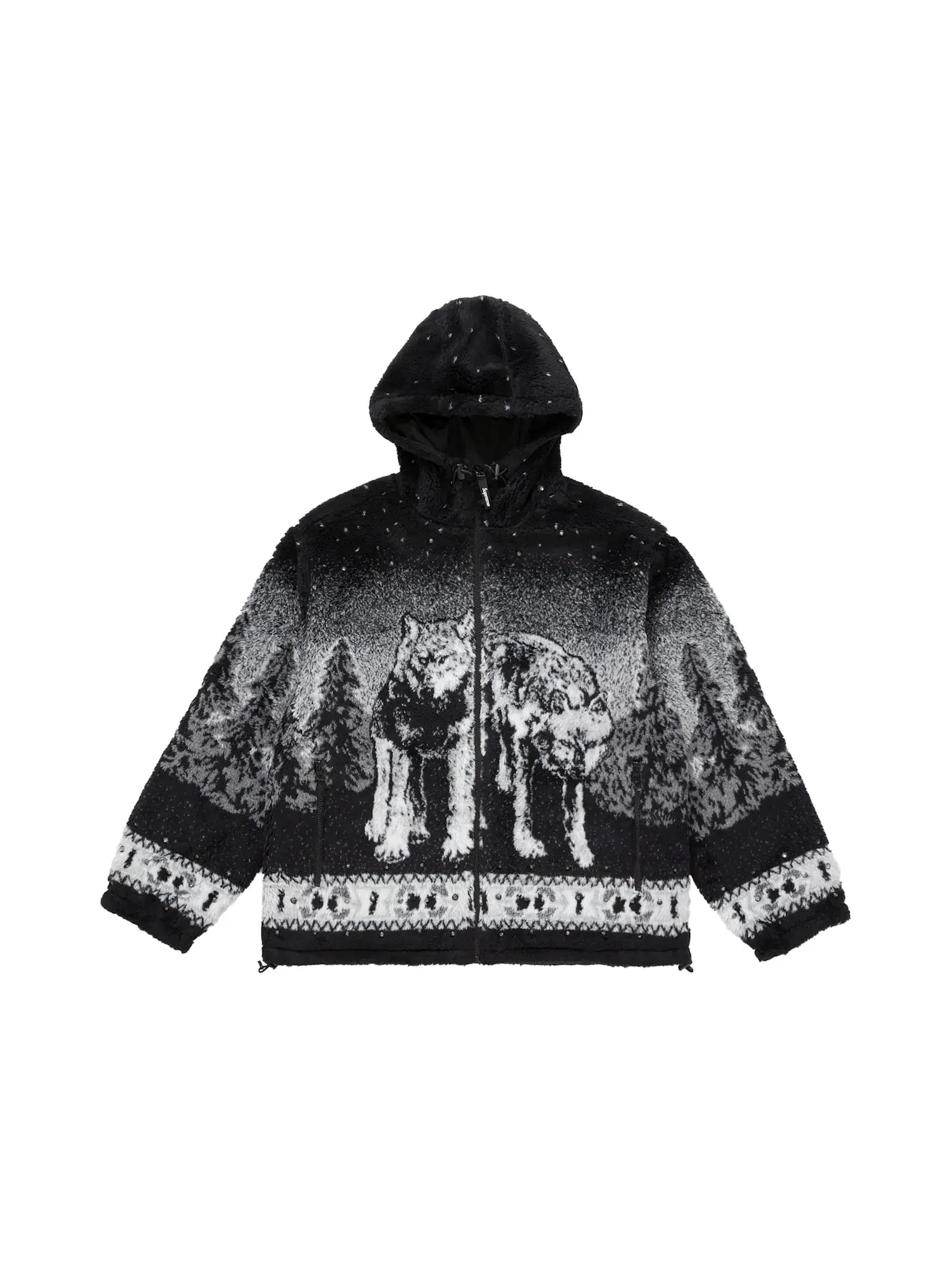 Мужская куртка-флис реверсивная с капюшоном Supreme bb Simon — изображение 1 из 2, черный