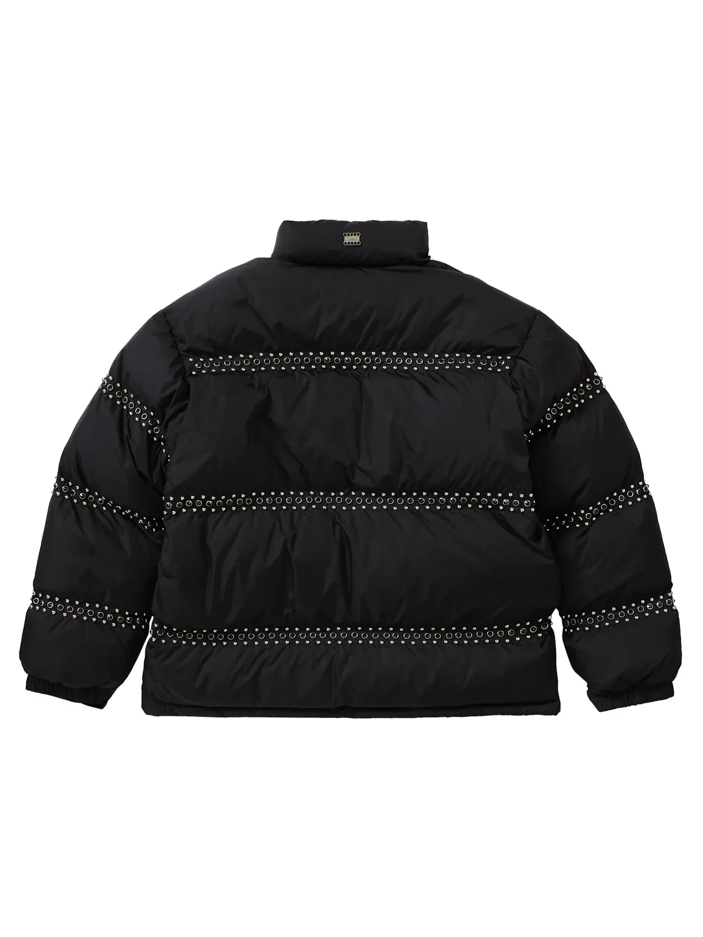 Мужская куртка-пуховик с шипами Supreme B.B. Simon Studded Puffer Jacket — изображение 3 из 3, черный