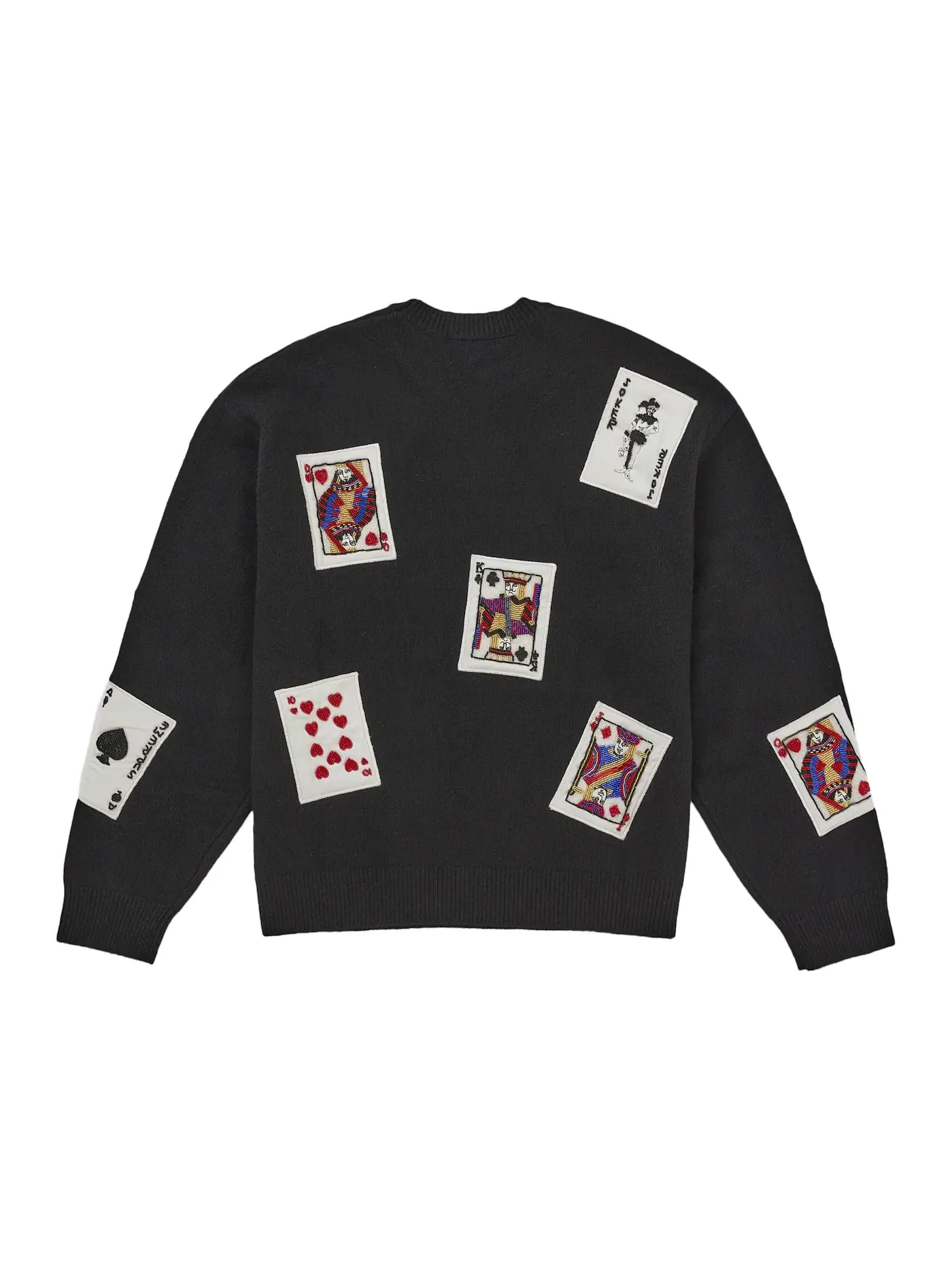 Мужской свитер с бисером Beaded Cards Supreme — изображение 2 из 2, черный