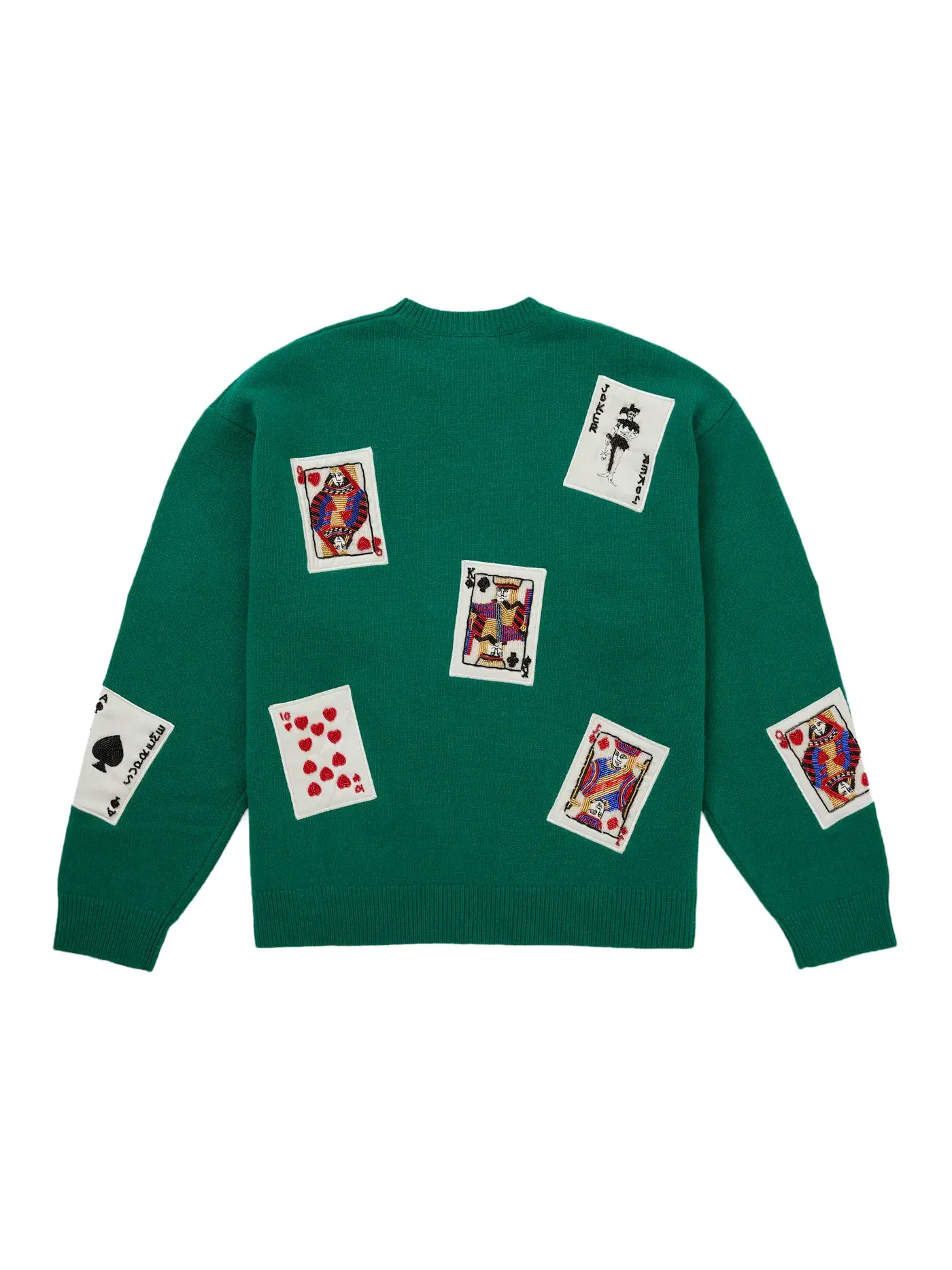 Мужской свитер с принтом Beaded Cards Supreme — изображение 2 из 2, зеленый
