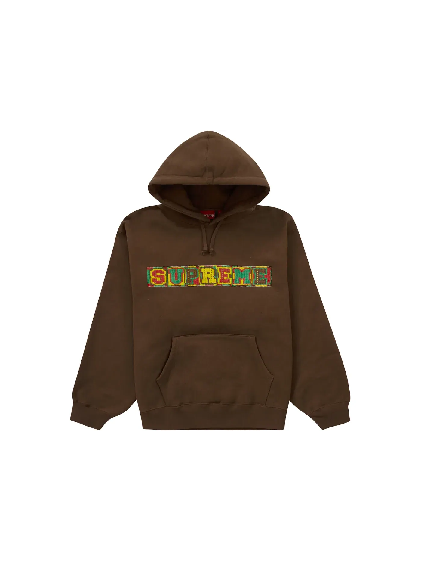 Мужской свитшот с капюшоном с принтом Supreme Sweatshirt (SS23) — изображение 1 из 1, коричневый