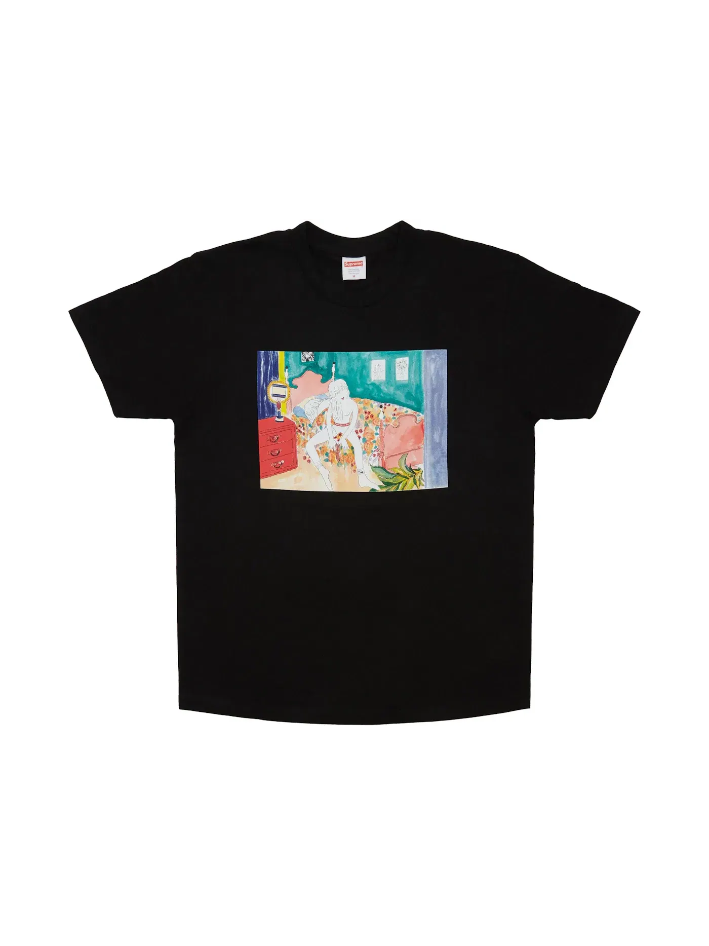 Мужская футболка с принтом Supreme Tee — изображение 1 из 1, черный