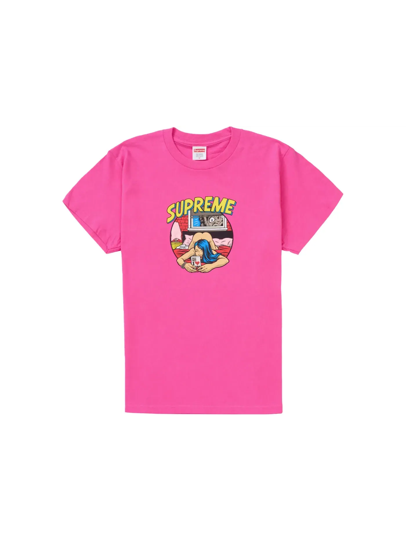 Мужская футболка Supreme Tee (SS25) — изображение 1 из 1, фуксия