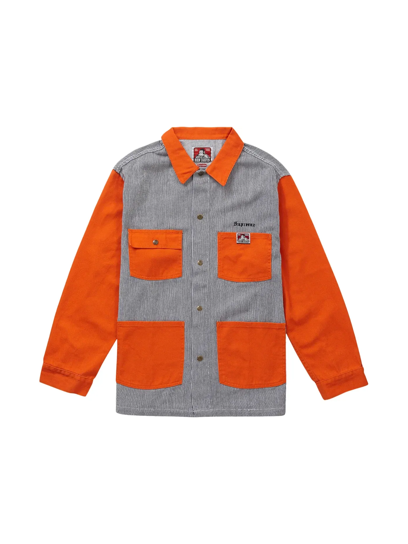 Мужская куртка-чуть длиннее с воротником-стойкой Chore Coat Supreme, Hickory Stripe — изображение 1 из 1
