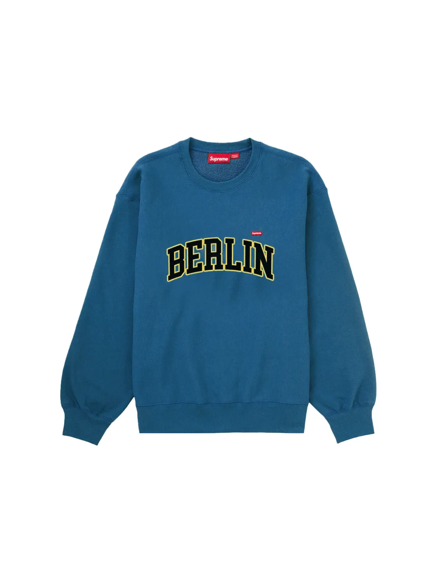 Мужской свитшот с принтом Box Crewneck Supreme — изображение 1 из 1, синий