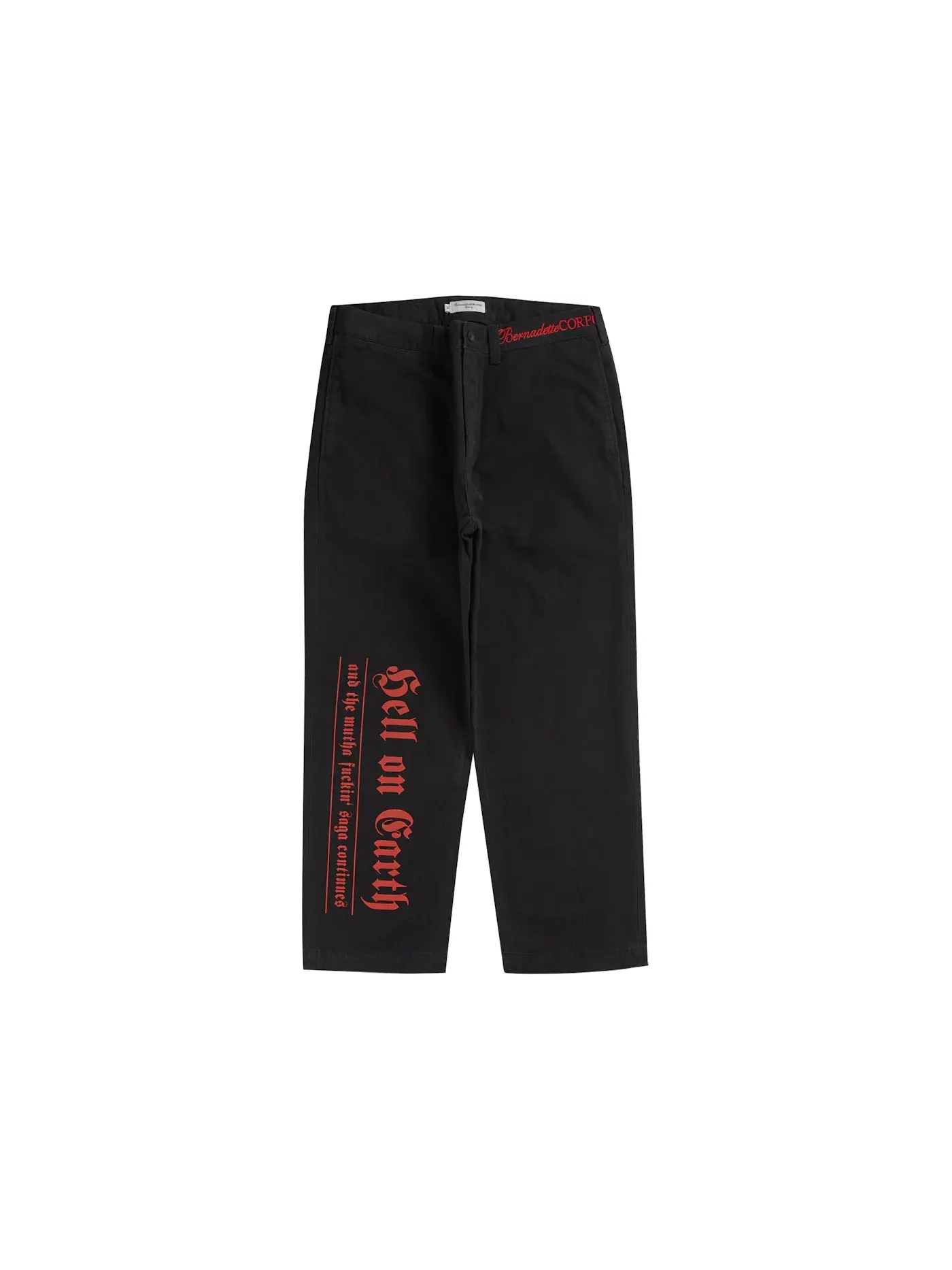 Мужские брюки с принтом Supreme Bernadette Corporation Old English Chino Pant — изображение 1 из 2, черный