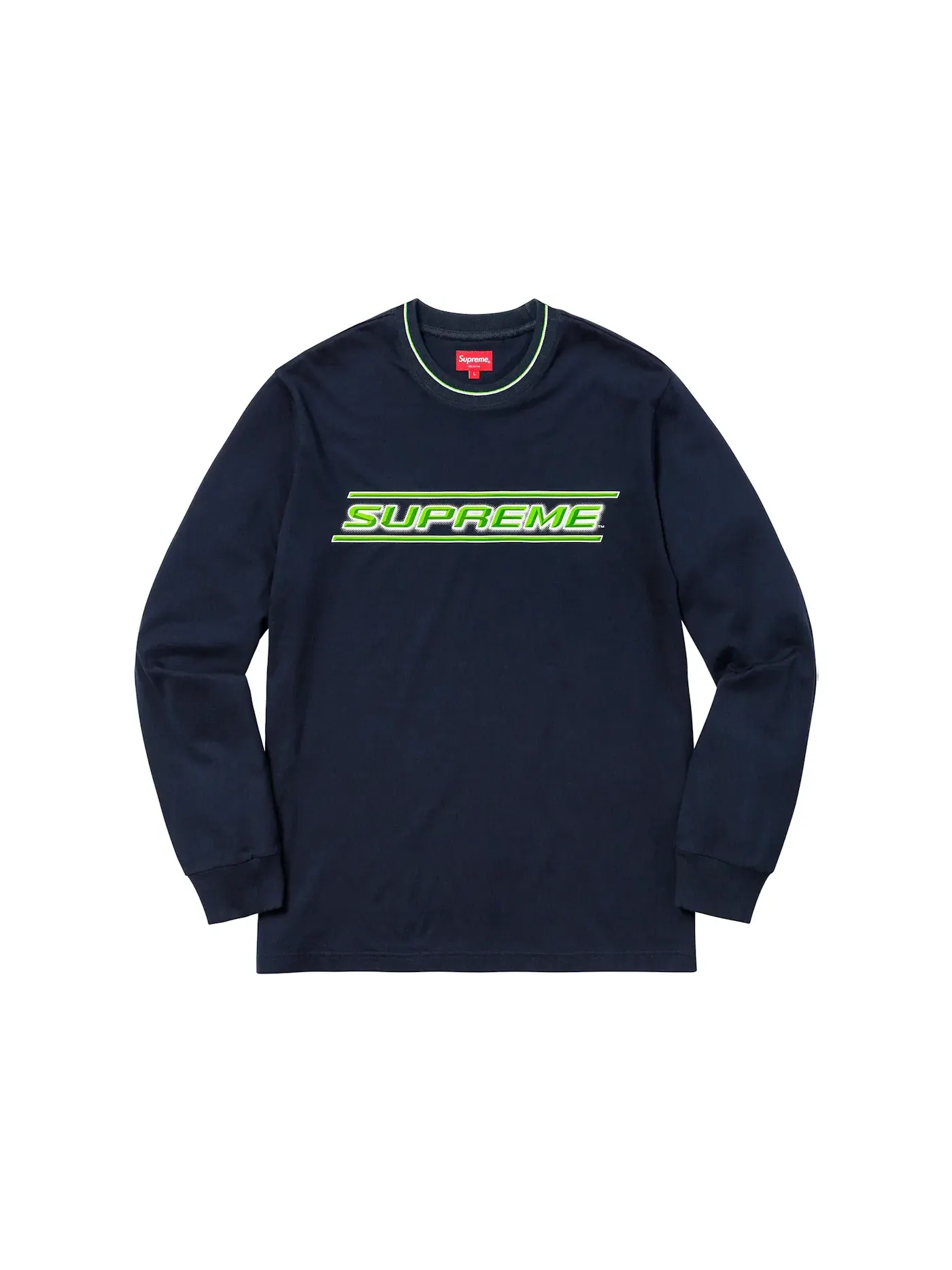 Мужская футболка с длинным рукавом Supreme Bevel L/S Top — изображение 1 из 1, темно-синий