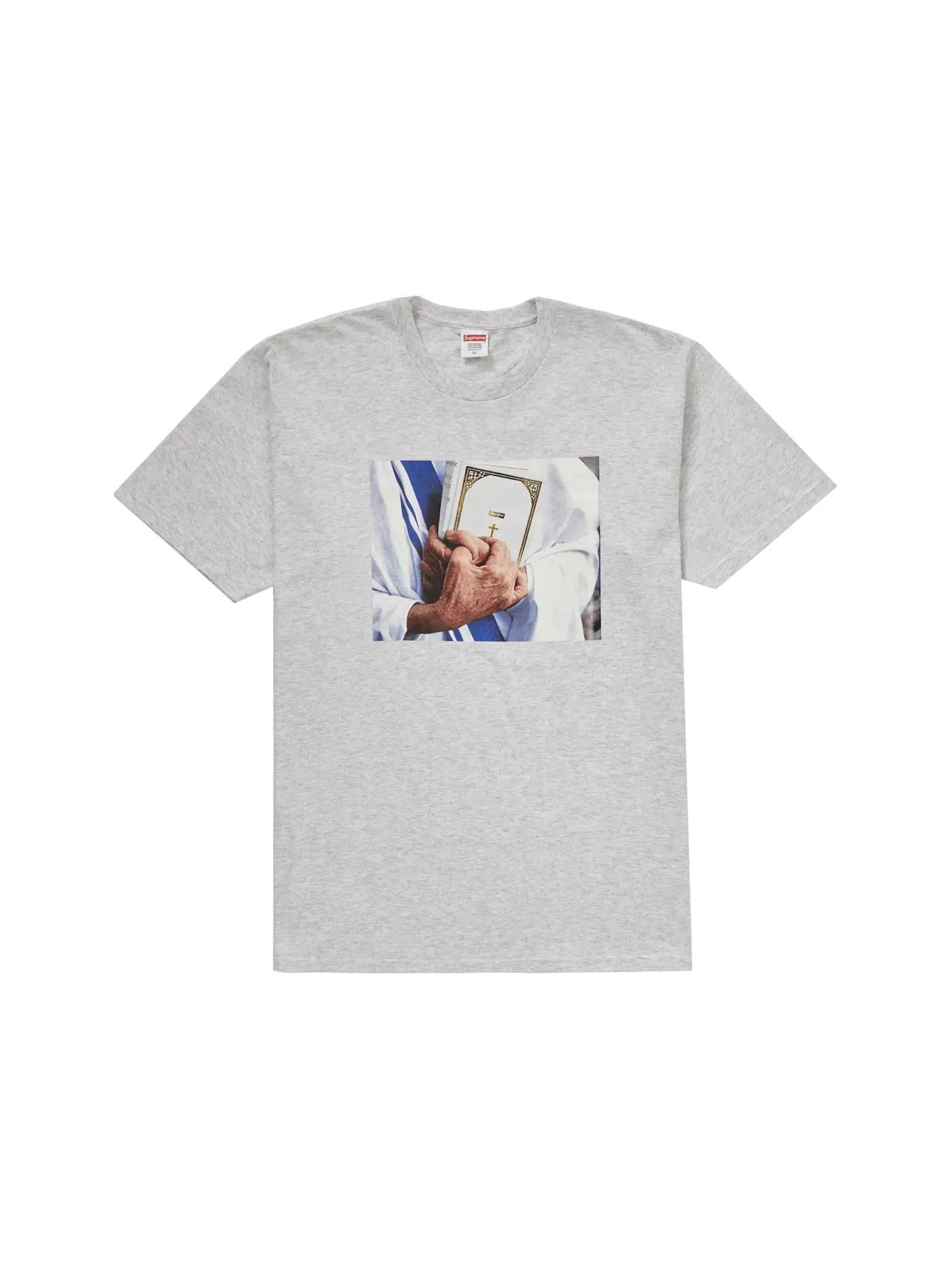 Мужская футболка с принтом Bible Tee Supreme — изображение 1 из 1, серый