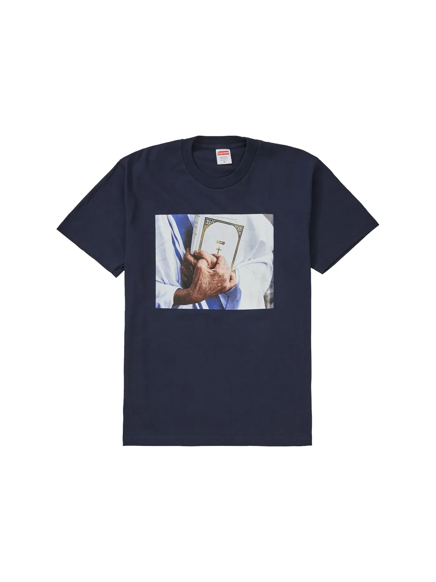 Мужская футболка с принтом Bible Tee Supreme — изображение 1 из 1, темно-синий