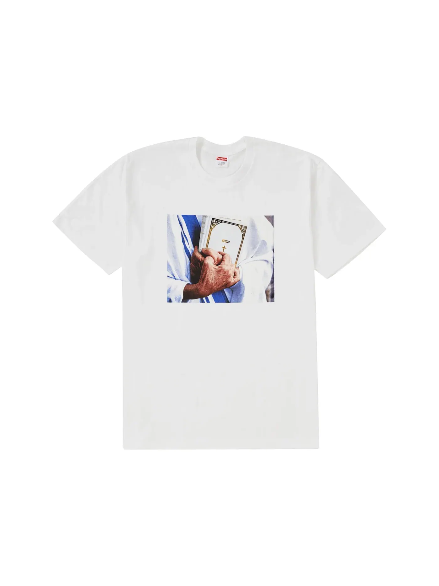 Мужская футболка с принтом Bible Tee Supreme — изображение 1 из 1, белый