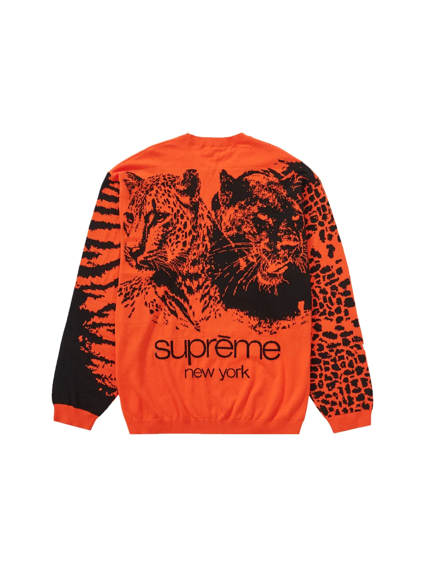 Мужская футболка Supreme Big Cats Jacquard L/S Top Orange — изображение 2 из 2