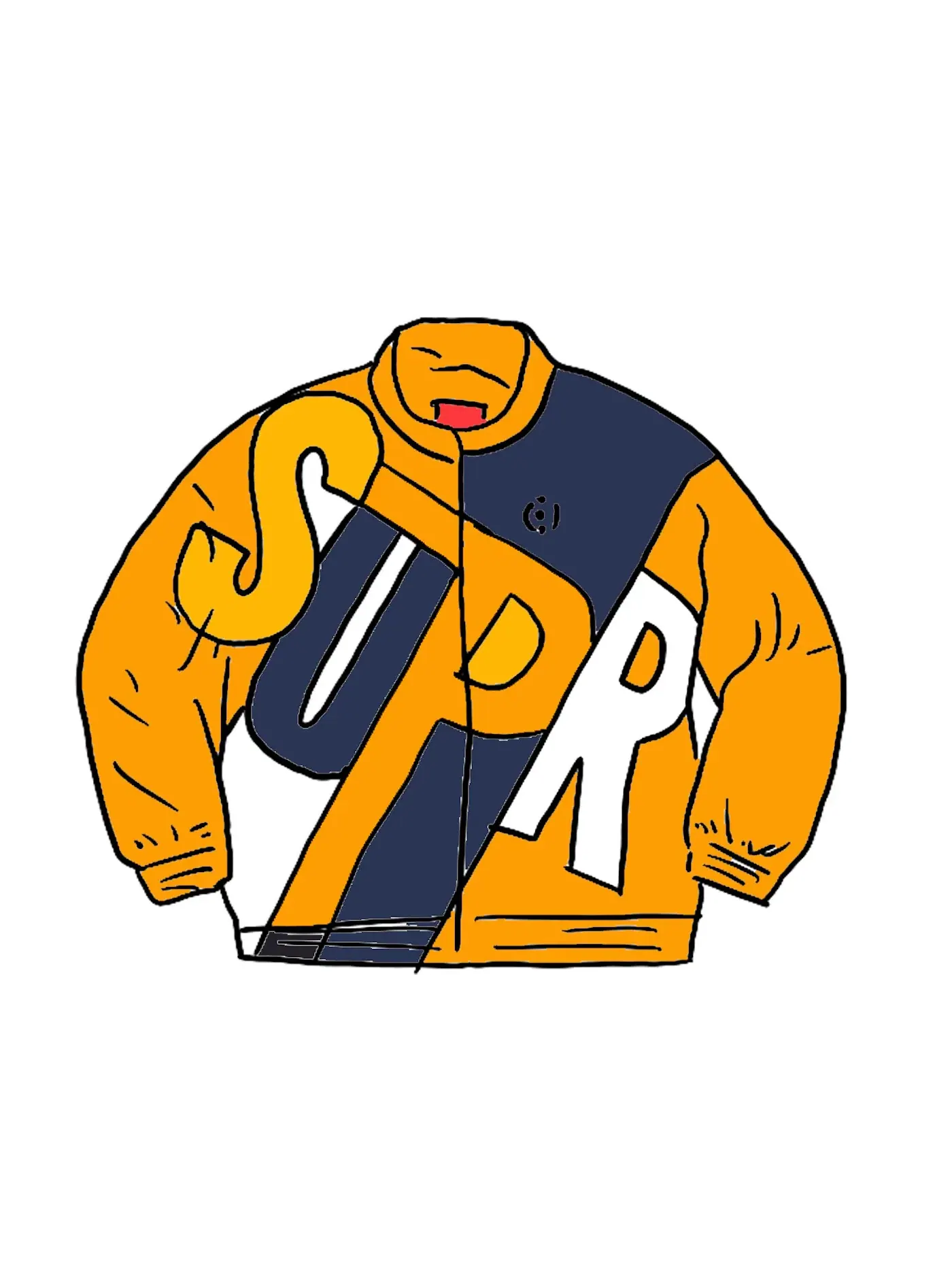 Мужская куртка с принтом Supreme Track Jacket — изображение 1 из 1, темный оранжевый