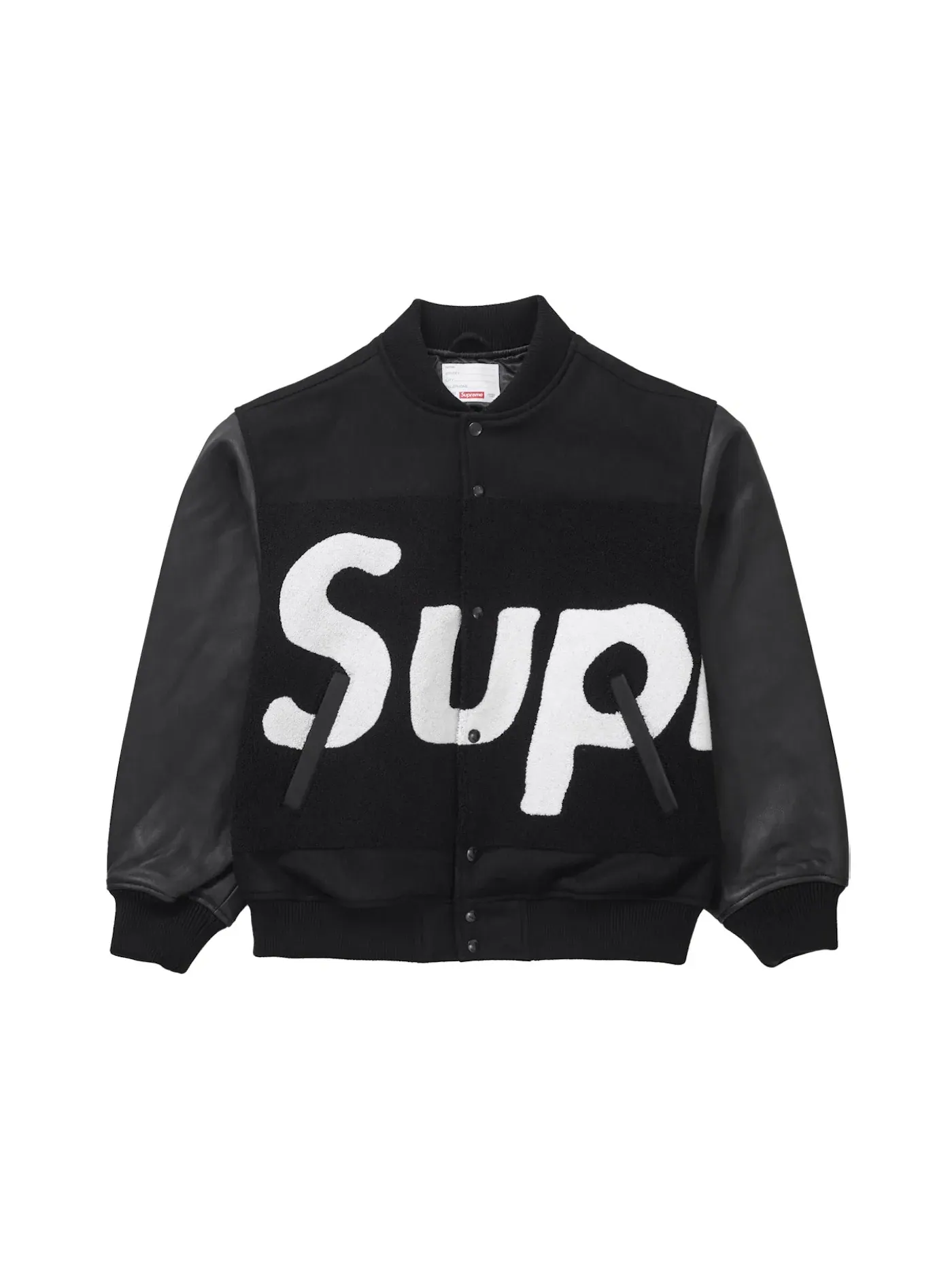 Мужская куртка-варсити с принтом Big Logo Chenille Supreme — изображение 1 из 2, черный