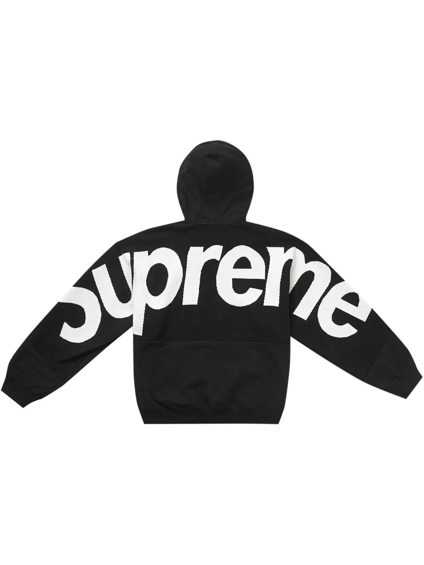 Мужской худи с жаккардовым принтом Big Logo Supreme — изображение 2 из 2, черный