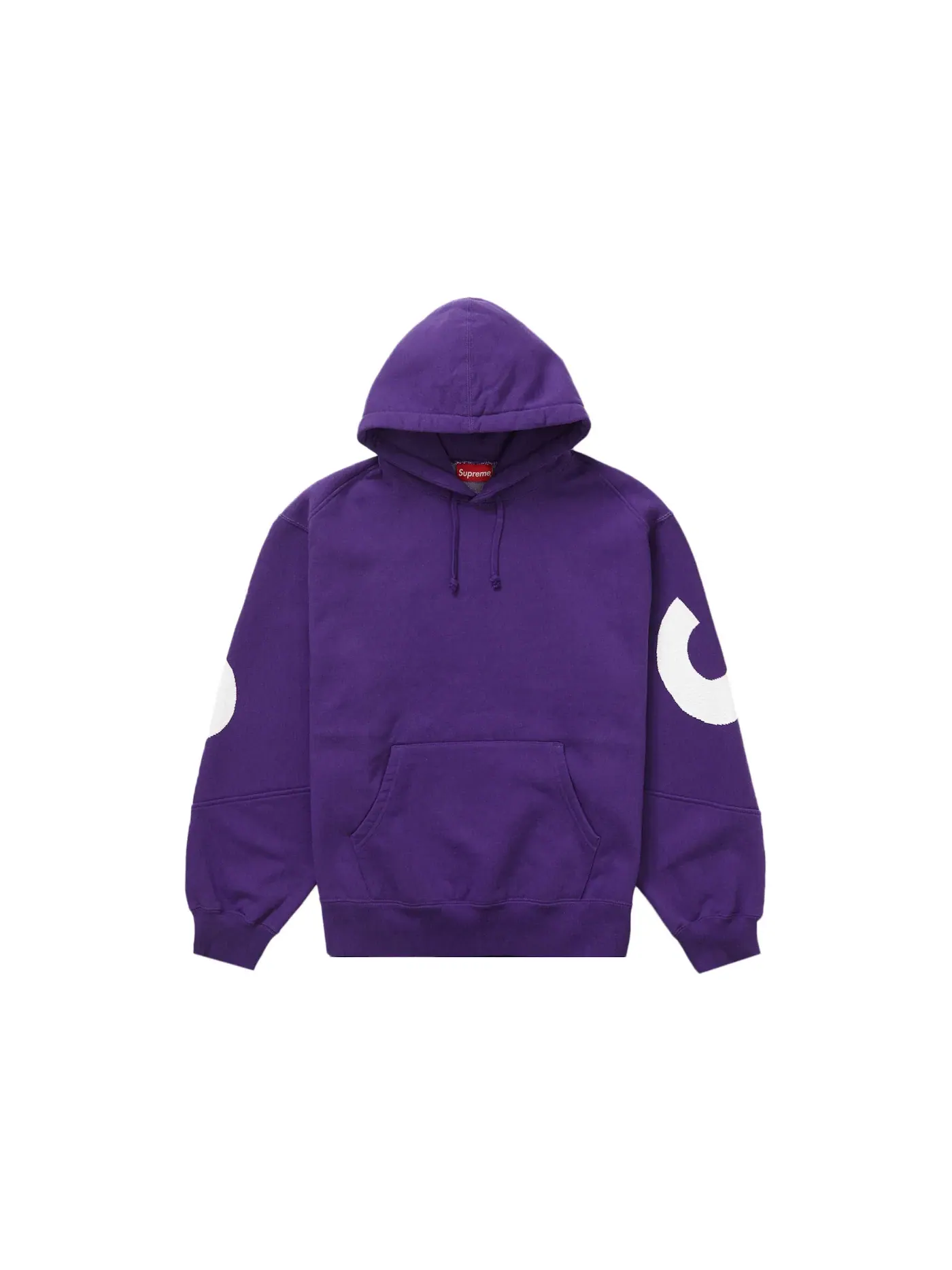 Мужская худи с принтом Supreme Big Logo Jacquard Hooded Sweatshirt — изображение 1 из 2, фиолетовый