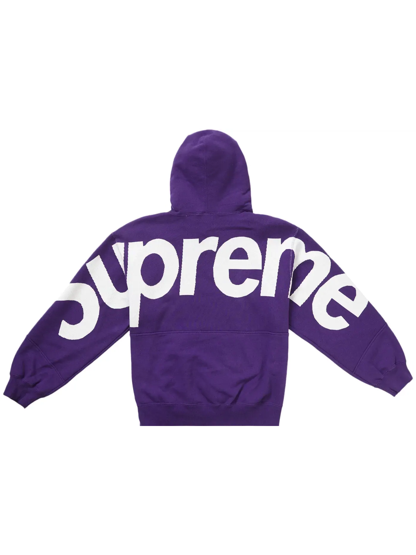 Мужская худи с принтом Supreme Big Logo Jacquard Hooded Sweatshirt — изображение 2 из 2, фиолетовый