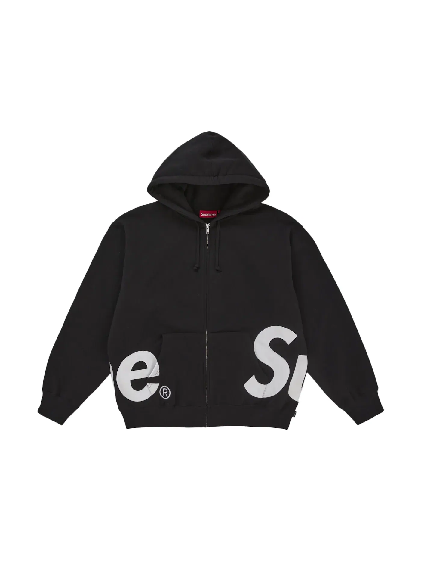 Мужская худи с застежкой-молнией Big Logo Supreme — изображение 1 из 2, черный