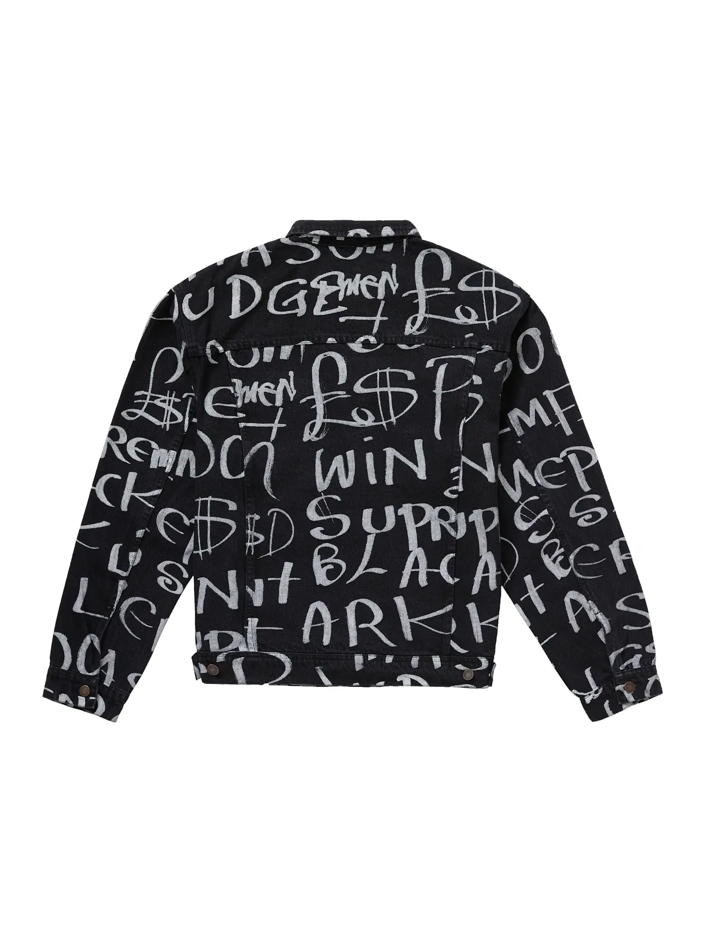 Мужская джинсовая куртка-тракер с принтом Supreme Black Ark Denim Trucker Jacket Supreme — изображение 2 из 2, черный