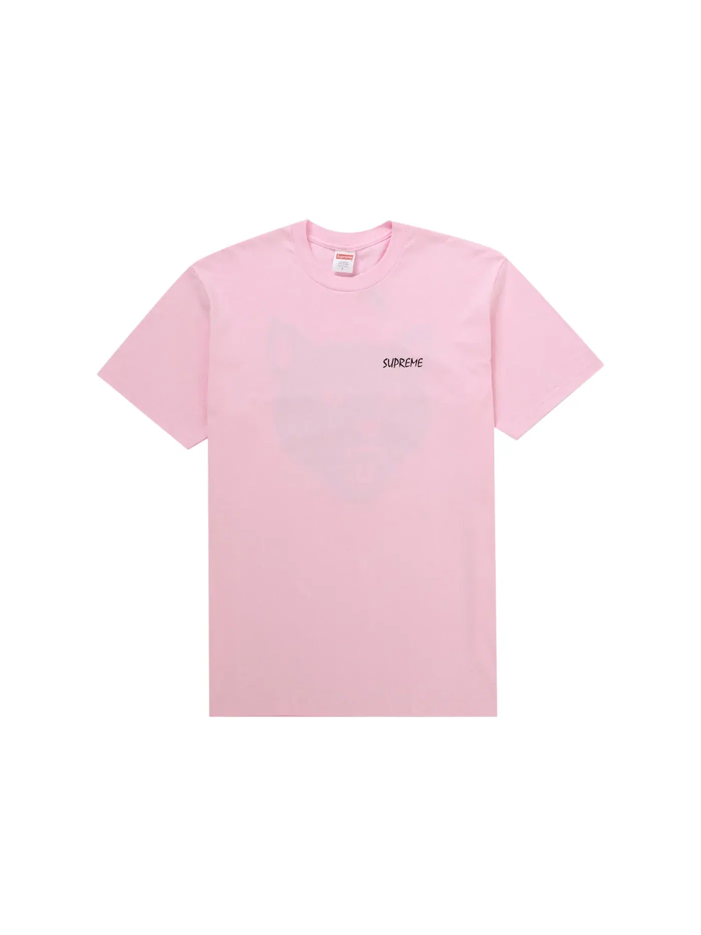 Мужская футболка с принтом Supreme Tee (SS24) — изображение 2 из 2, розовый