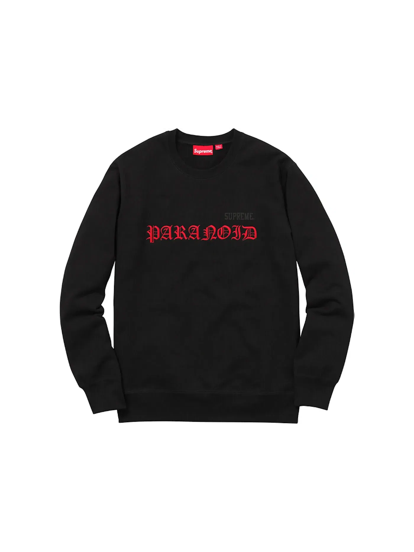 Мужской свитшот с принтом Crewneck Supreme — изображение 1 из 1, черный