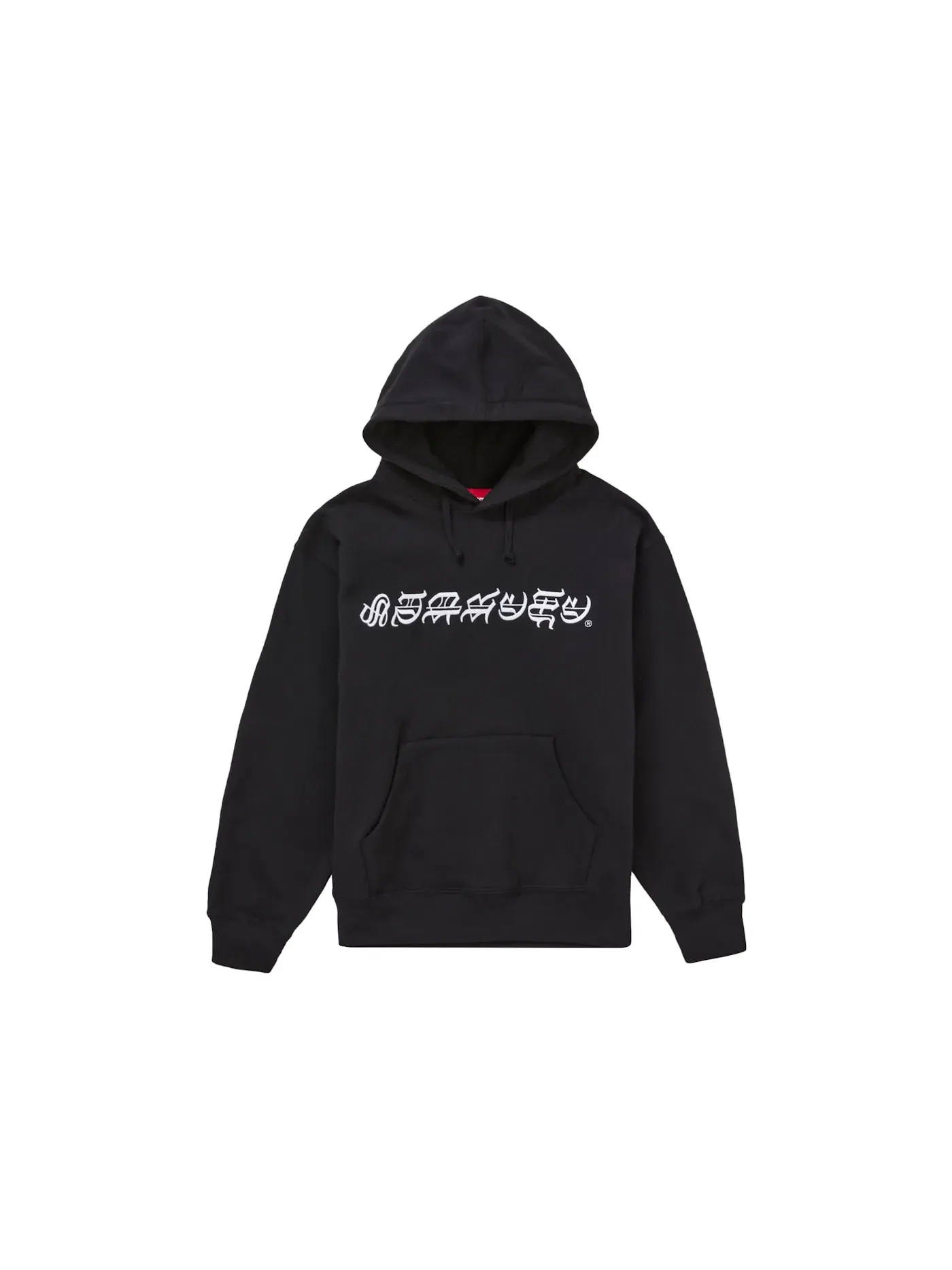 Мужская худи с принтом Supreme Black — изображение 1 из 1, черный