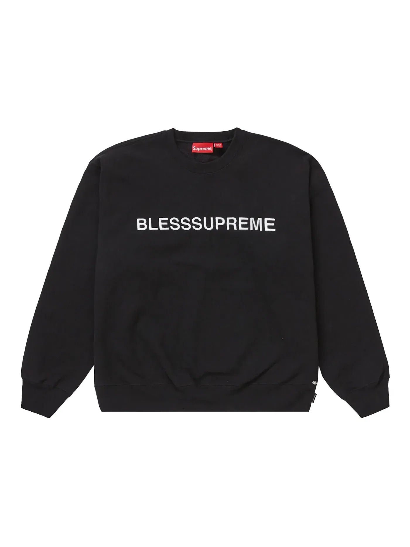 Мужской свитшот с круглым вырезом Supreme Crewneck — изображение 1 из 1, черный