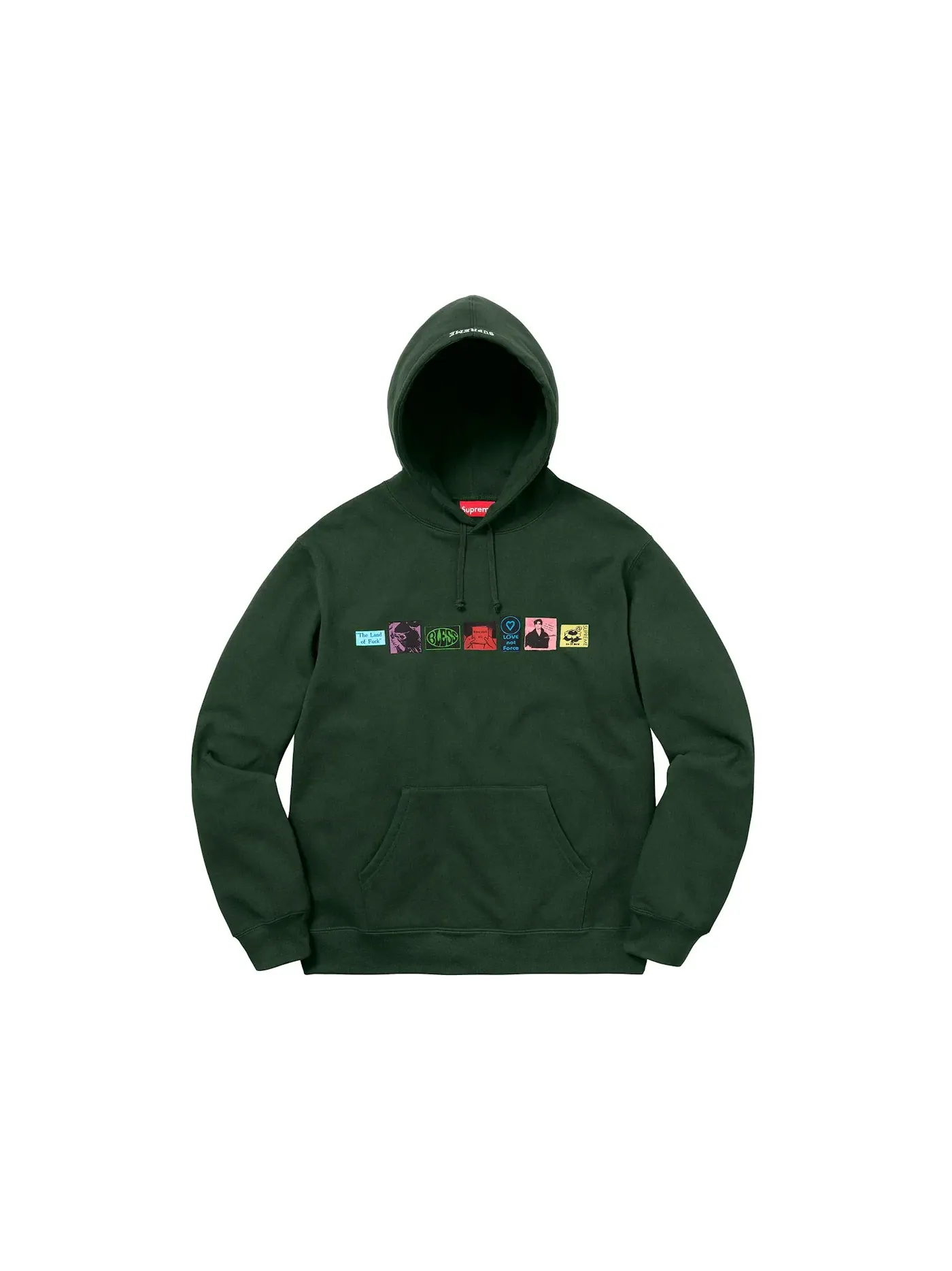 Мужской худи с капюшоном Supreme Sweatshirt — изображение 1 из 1, темный зеленый