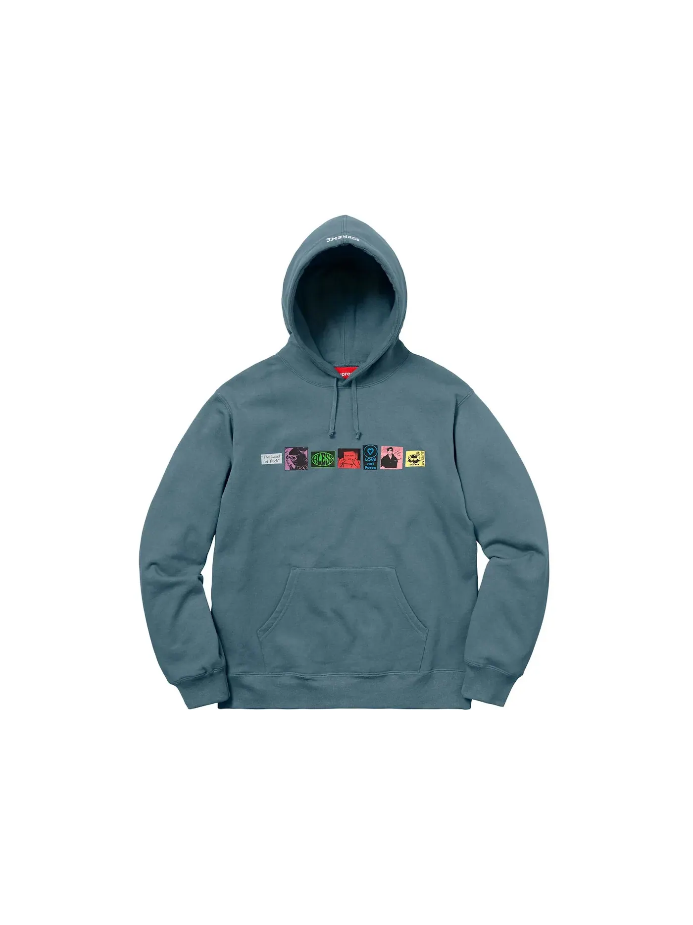Мужской свитшот с капюшоном Supreme Sweatshirt — изображение 1 из 1, серый