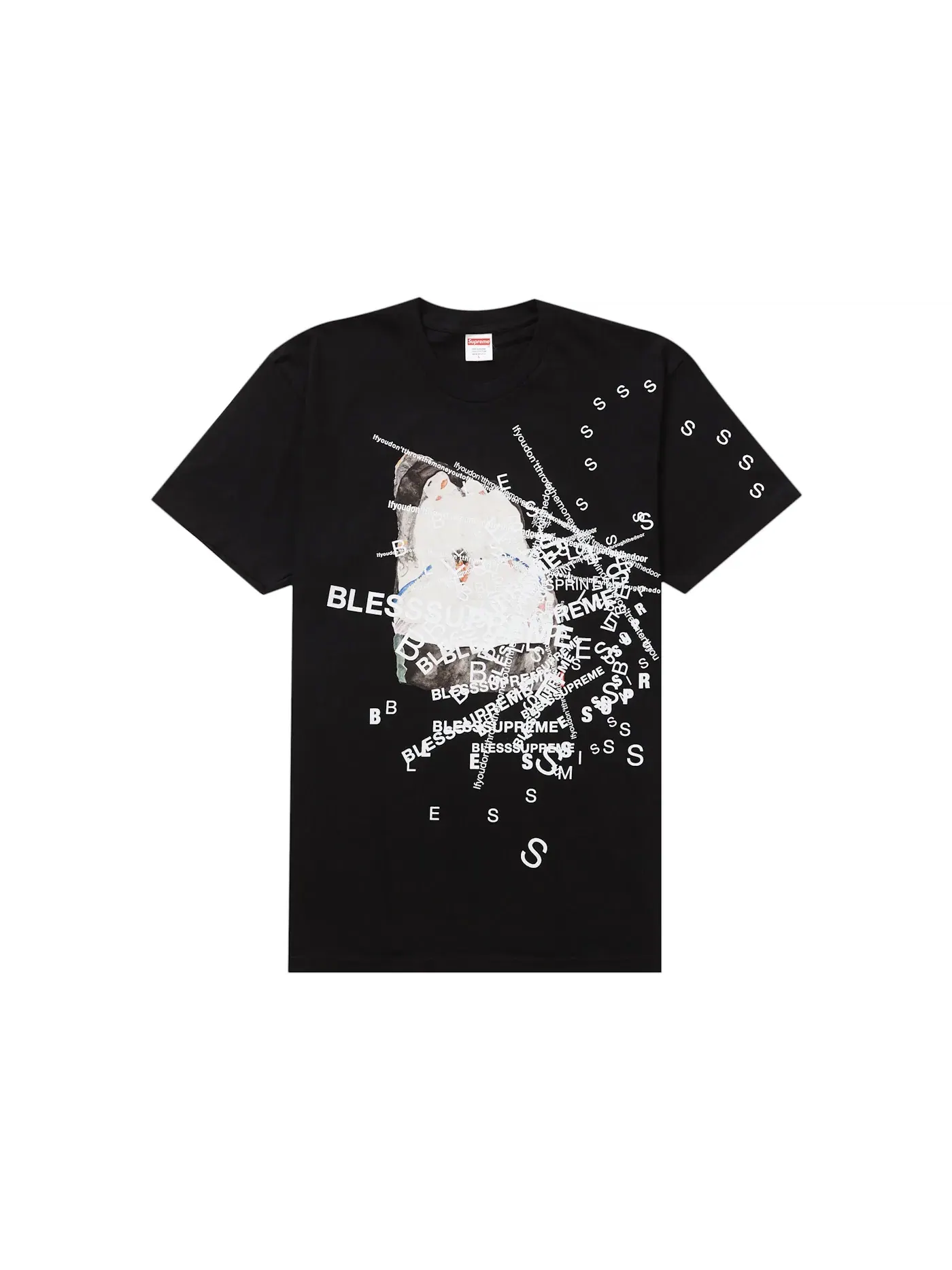 Мужская футболка с принтом Supreme Bless Observed In A Dream Tee — изображение 1 из 1, черный