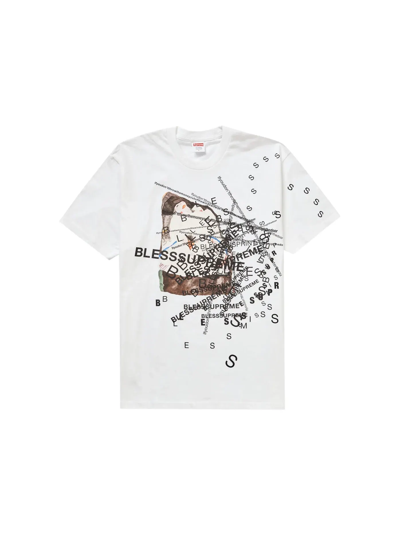 Мужская футболка с принтом Supreme Tee — изображение 1 из 1, белый