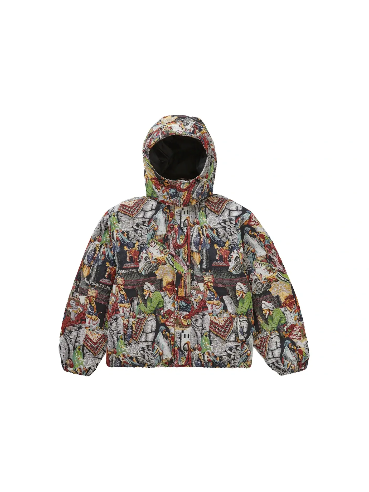Мужская пуховая куртка с принтом Supreme Tapestry Down Puffer Jacket Supreme — изображение 1 из 4, мульти