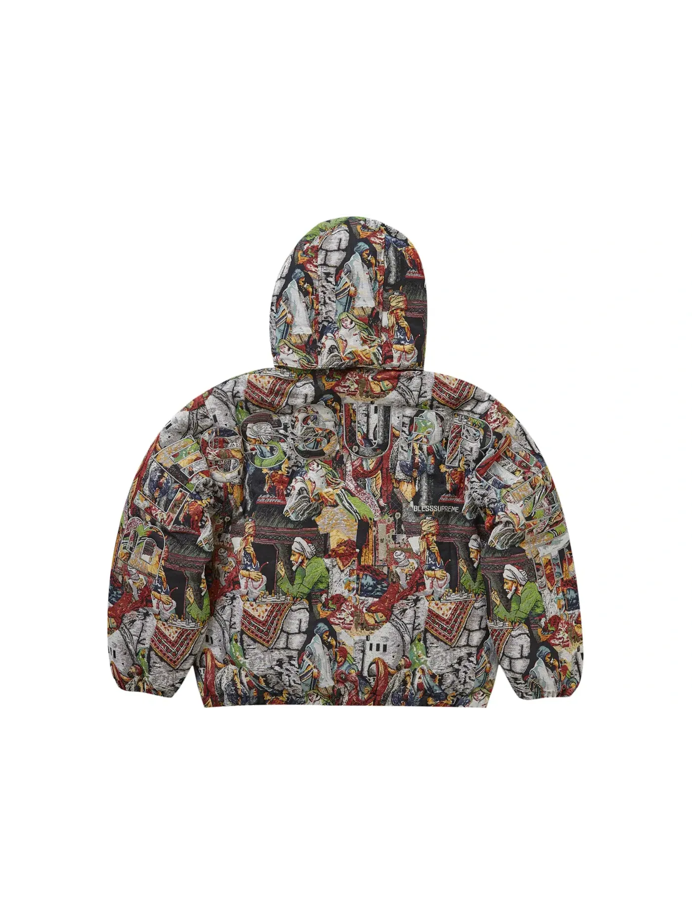 Мужская пуховая куртка с принтом Supreme Tapestry Down Puffer Jacket Supreme — изображение 2 из 4, мульти