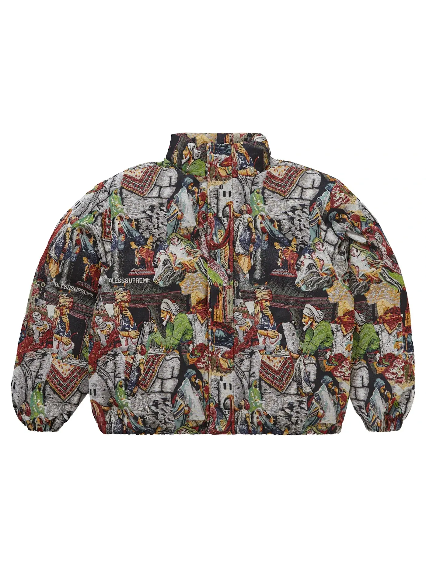 Мужская пуховая куртка с принтом Supreme Tapestry Down Puffer Jacket Supreme — изображение 3 из 4, мульти