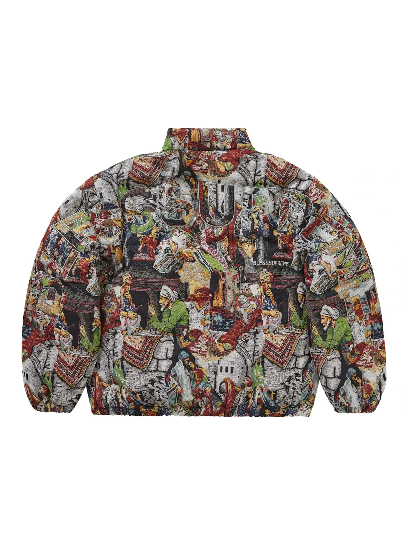 Мужская пуховая куртка с принтом Supreme Tapestry Down Puffer Jacket Supreme — изображение 4 из 4, мульти