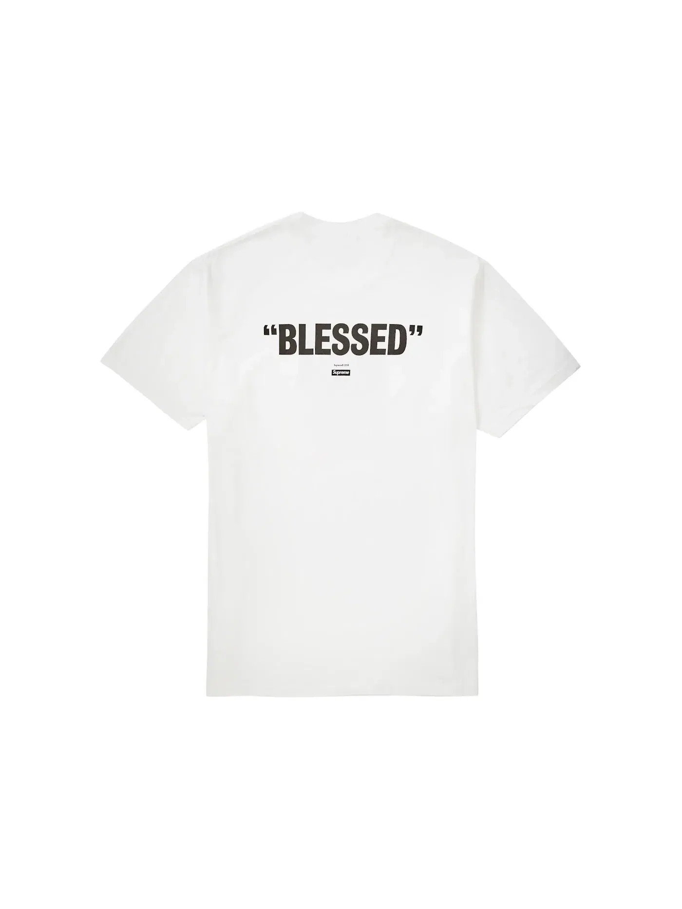 Мужская футболка с принтом Blessed Supreme — изображение 2 из 2, белый