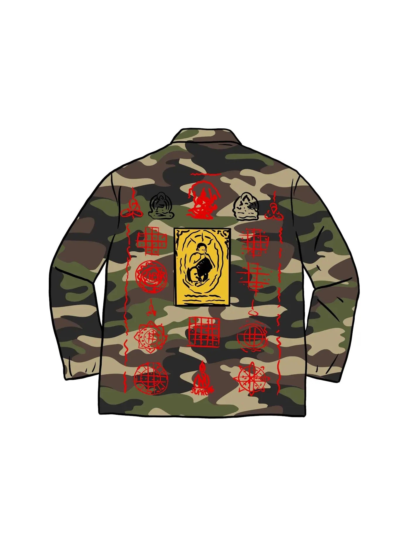 Мужская рубашка с принтом Ripstop Supreme, Woodland Camo — изображение 1 из 1