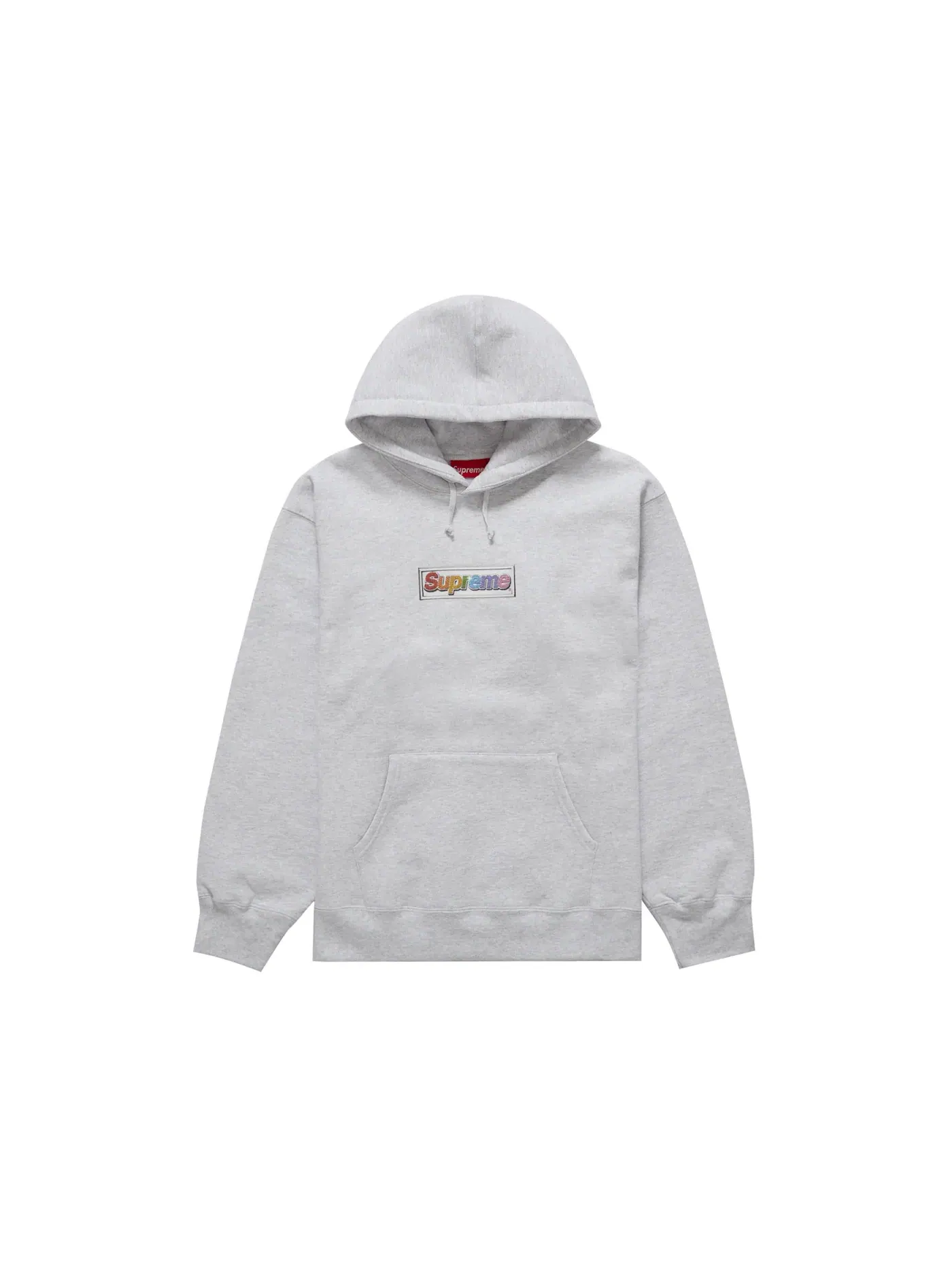 Мужской худи с принтом Bling Box Logo Supreme — изображение 1 из 1, серый