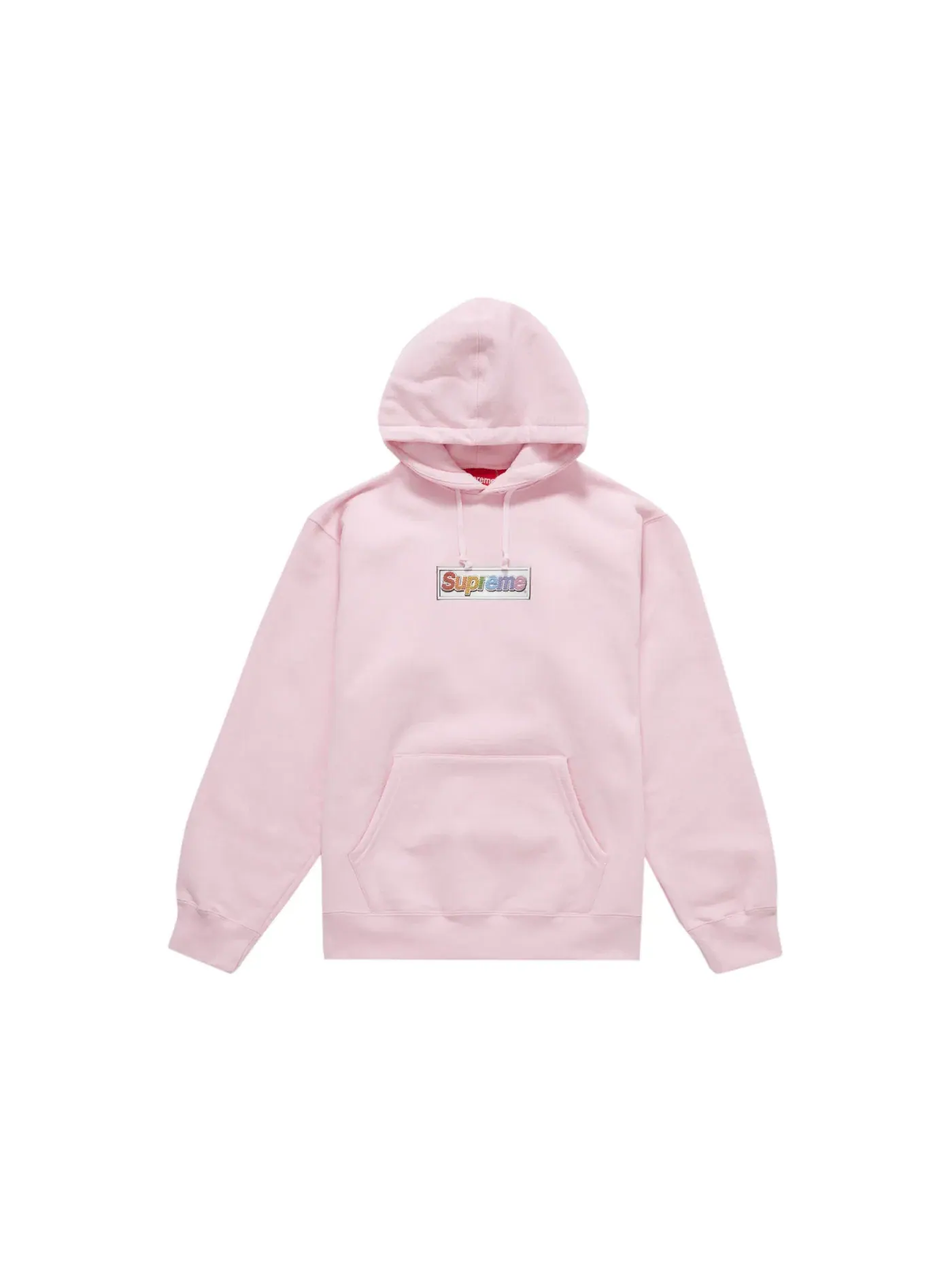 Мужская худи с принтом Bling Box Logo Supreme — изображение 1 из 1, розовый