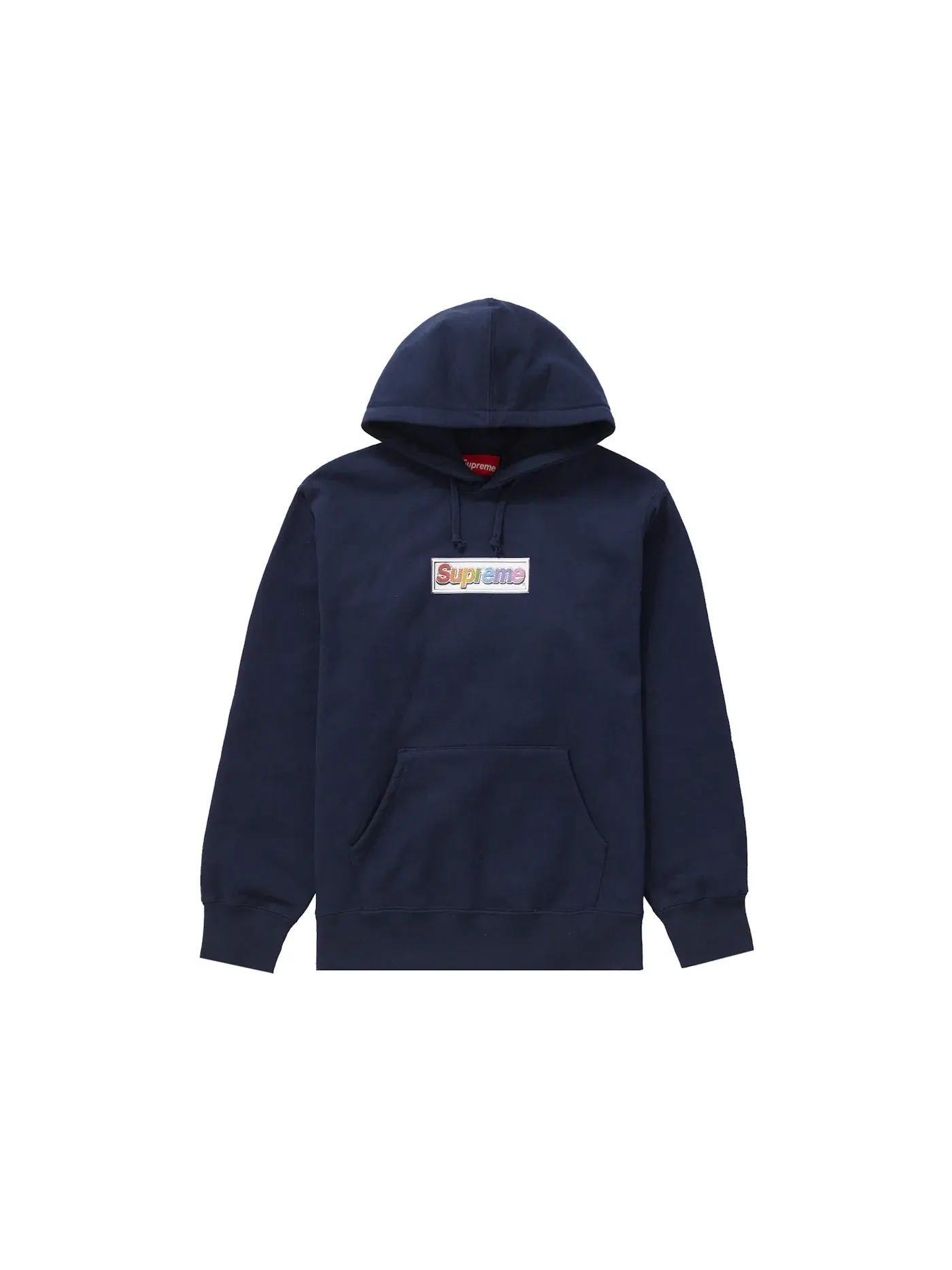 Мужской худи с принтом Bling Box Logo Supreme — изображение 1 из 1, темно-синий