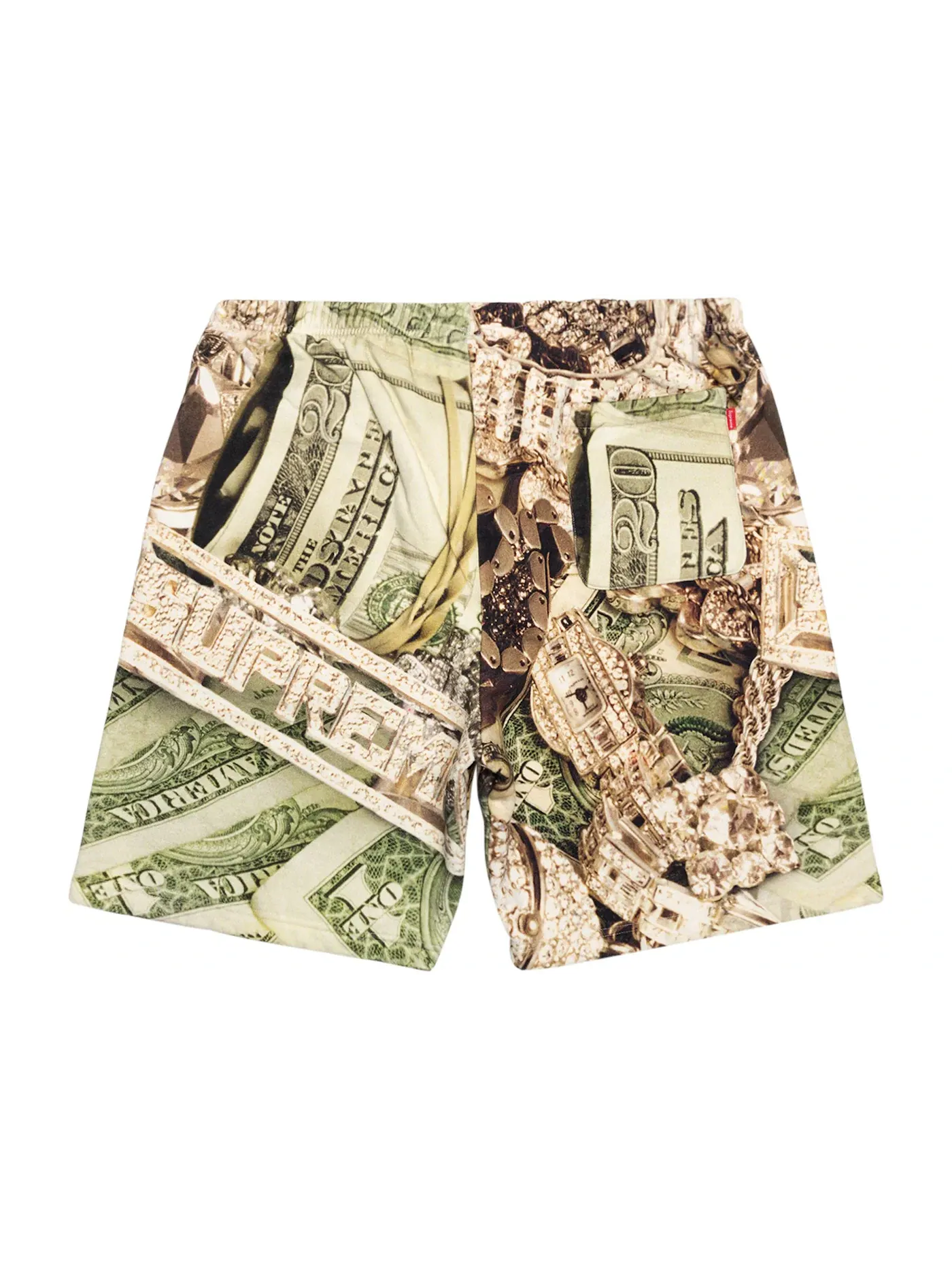 Мужские шорты с принтом Supreme Bling Sweatshort — изображение 2 из 2, зеленый