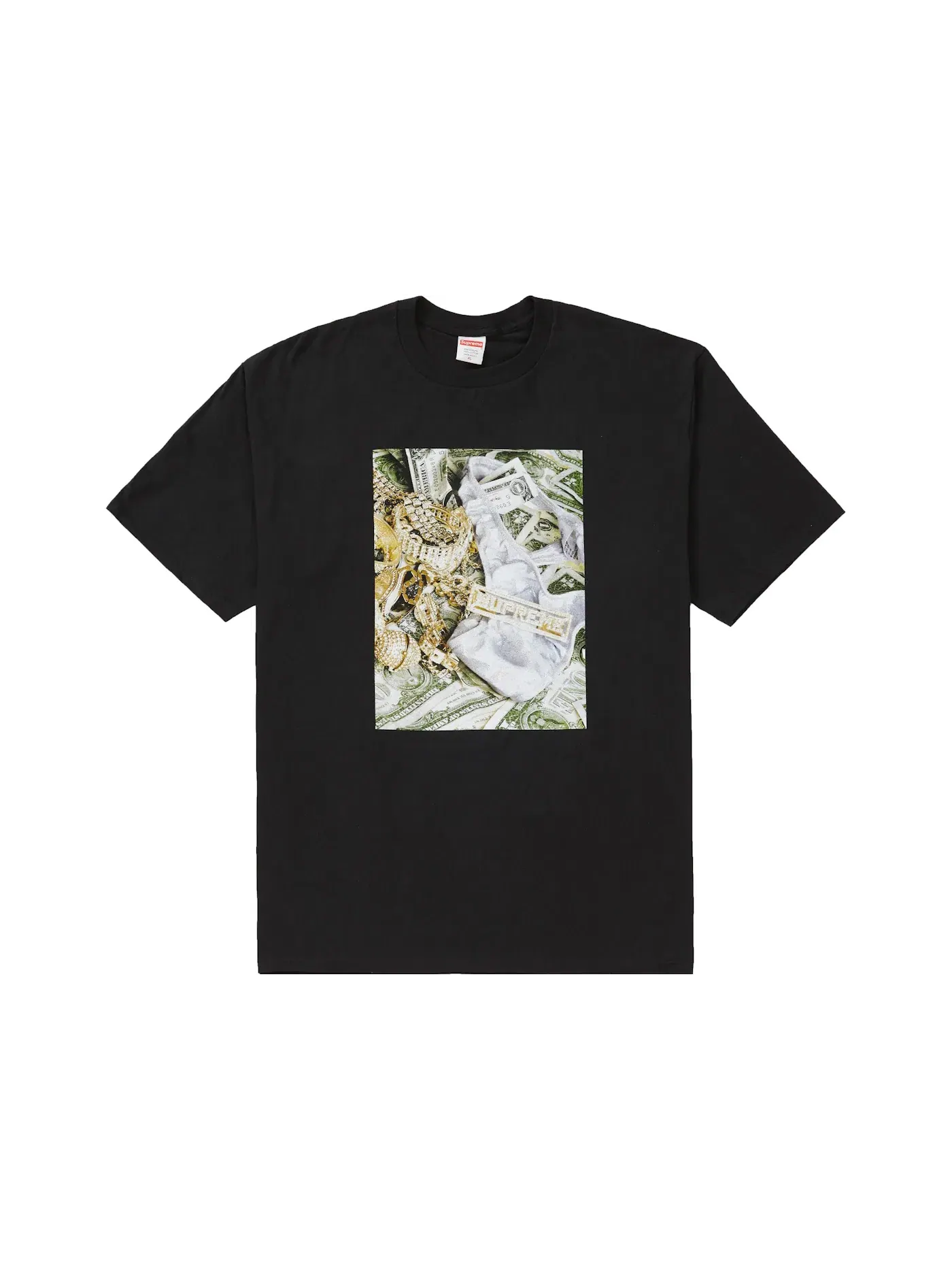 Мужская футболка с принтом Supreme Bling Tee Supreme — изображение 1 из 1, черный