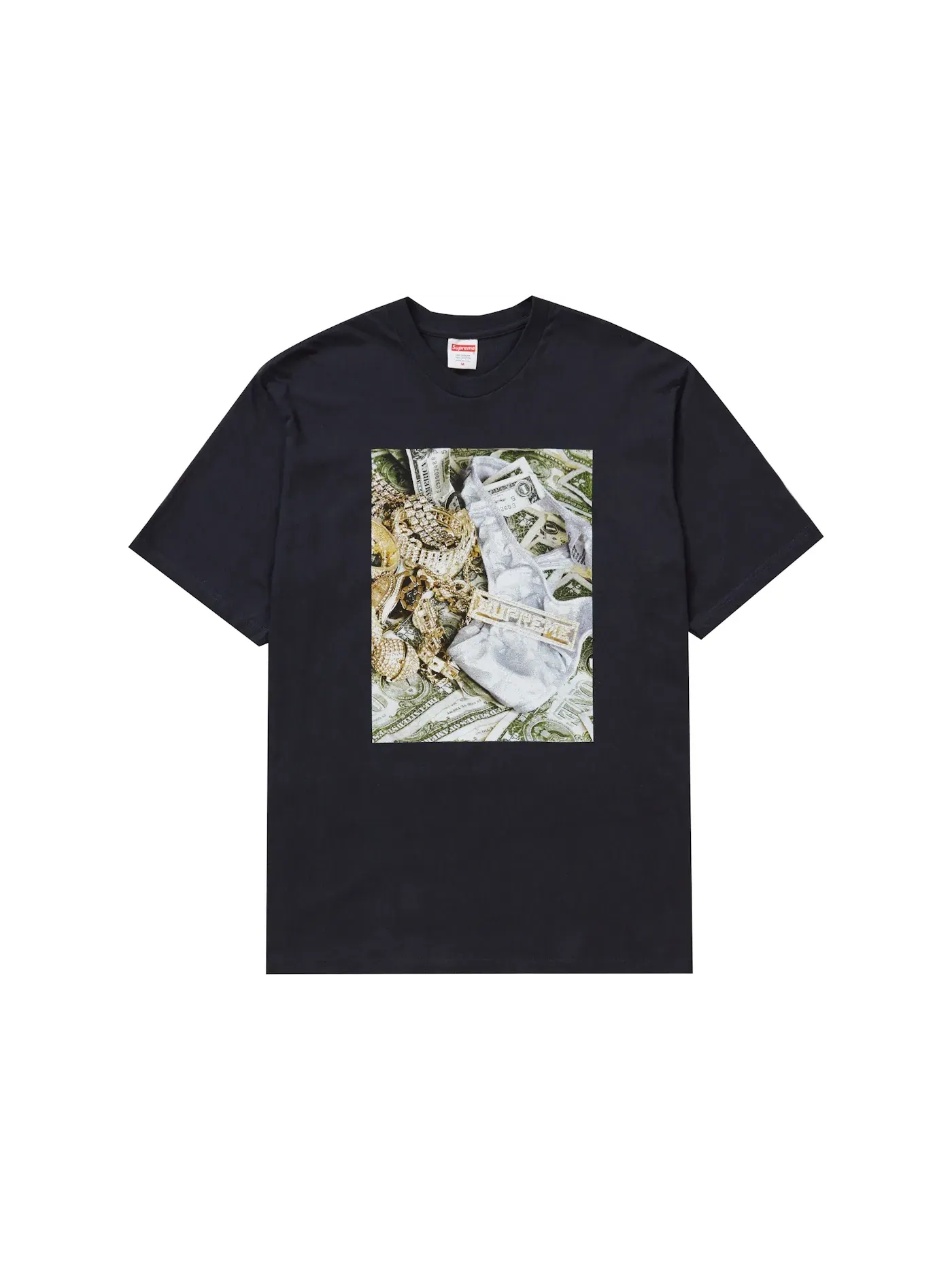 Мужская футболка с принтом Supreme Bling Tee Supreme — изображение 1 из 1, темно-синий