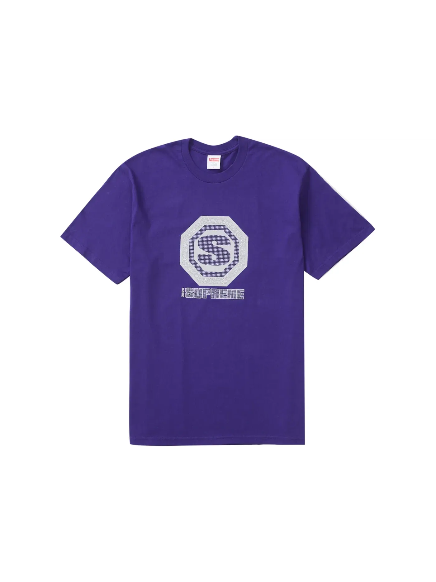 Мужская футболка с принтом Supreme Blockbuster Tee — изображение 1 из 2, фиолетовый