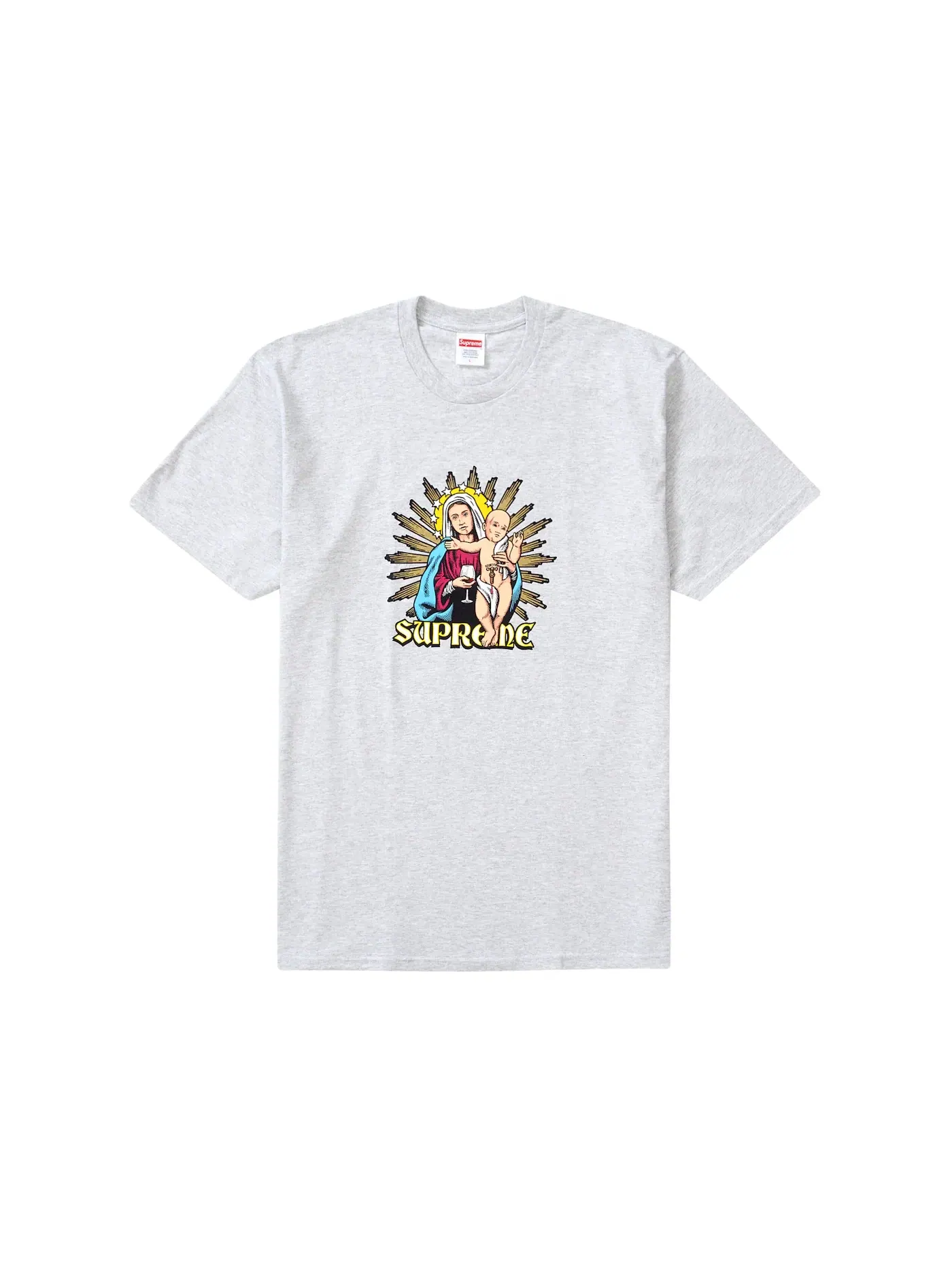 Мужская футболка с принтом Supreme Tee — изображение 1 из 1, серый